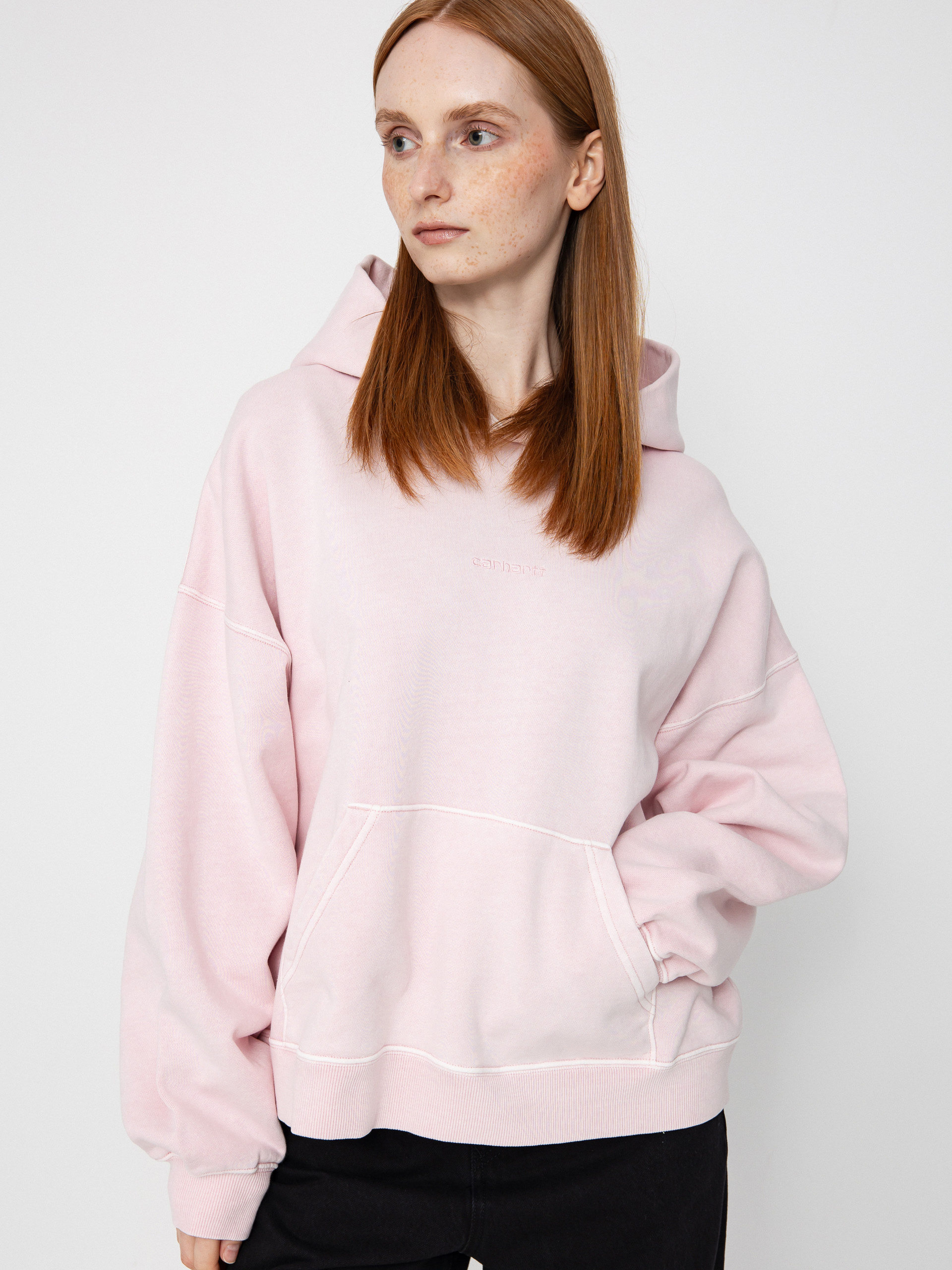 Bluza z kapturem Carhartt WIP Benton HD Wmn (air pink)