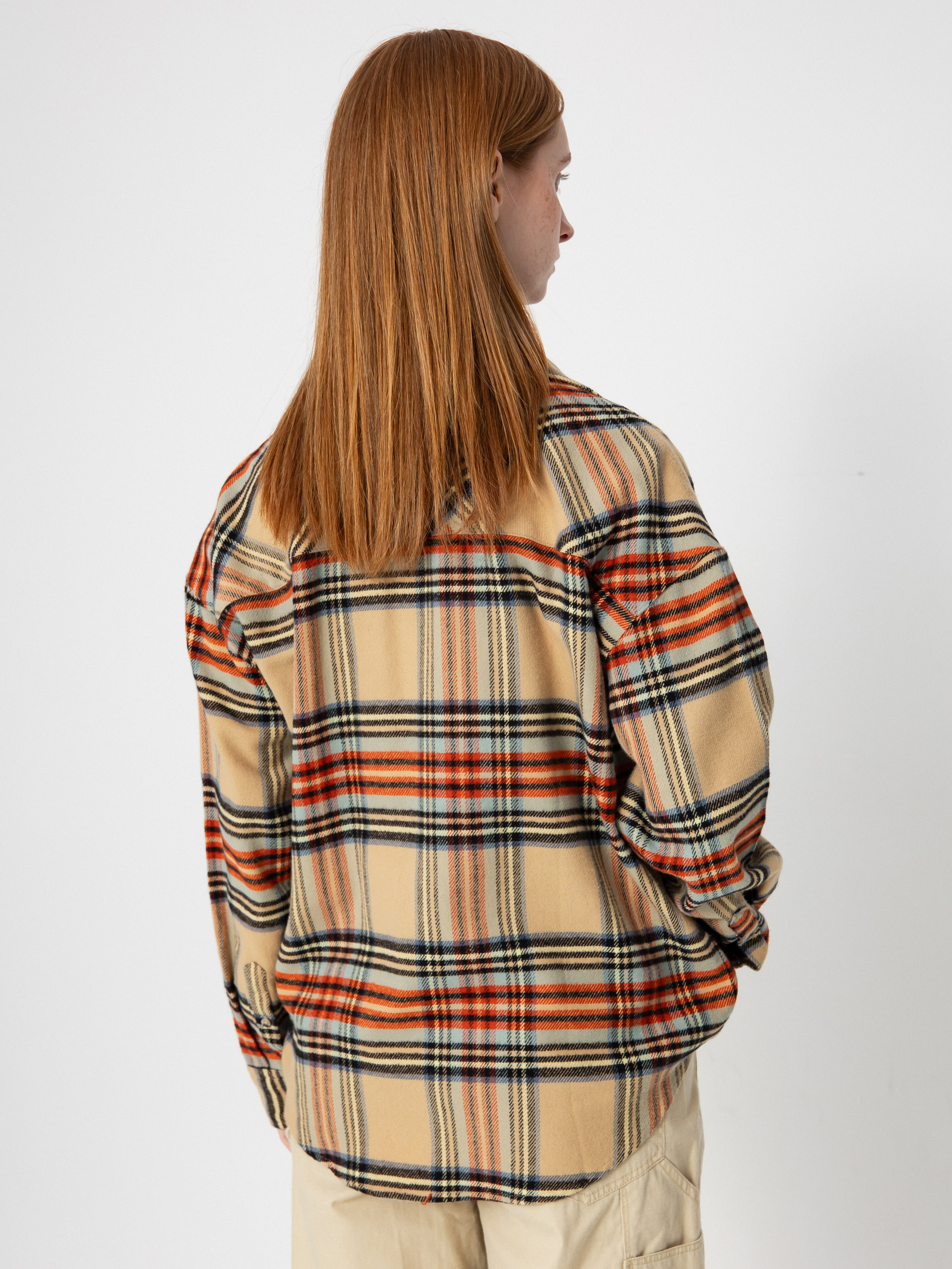 Koszula Brixton Bowery Classic Flannel Wmn (sand/burnt brick/black plaid)