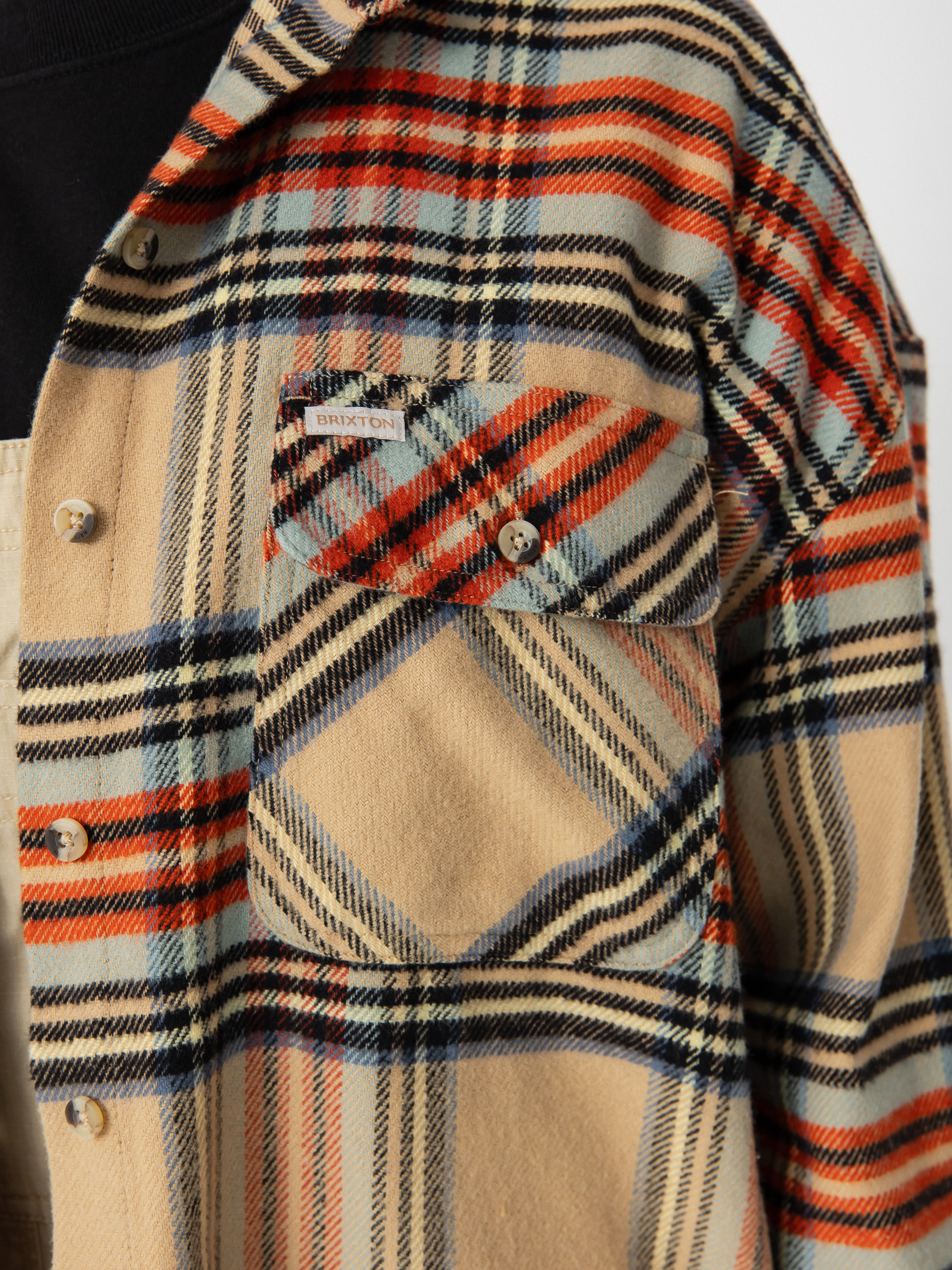 Koszula Brixton Bowery Classic Flannel Wmn (sand/burnt brick/black plaid)