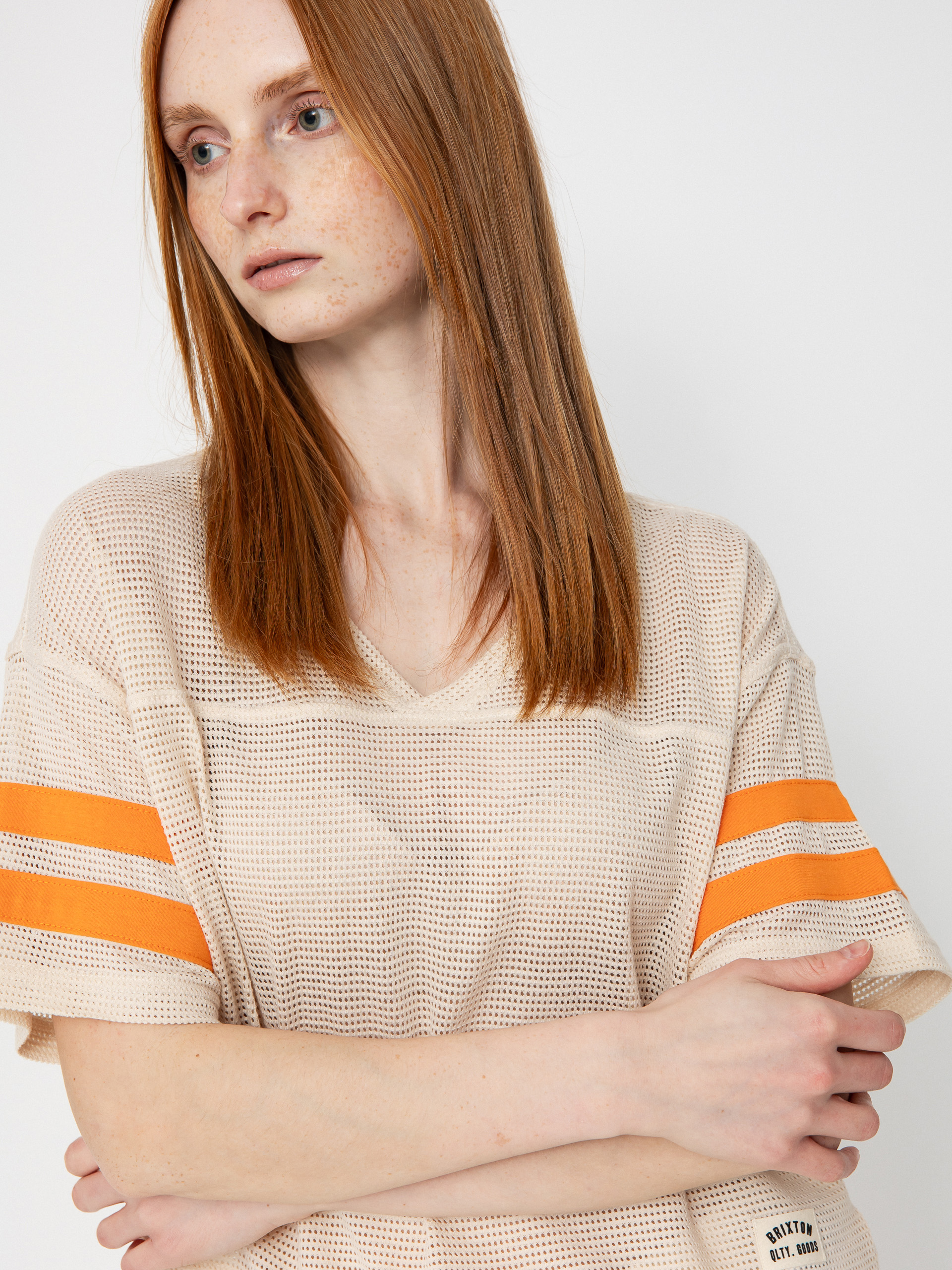 T-shirt Brixton Varsity Football Mesh Wmn (whitecap)