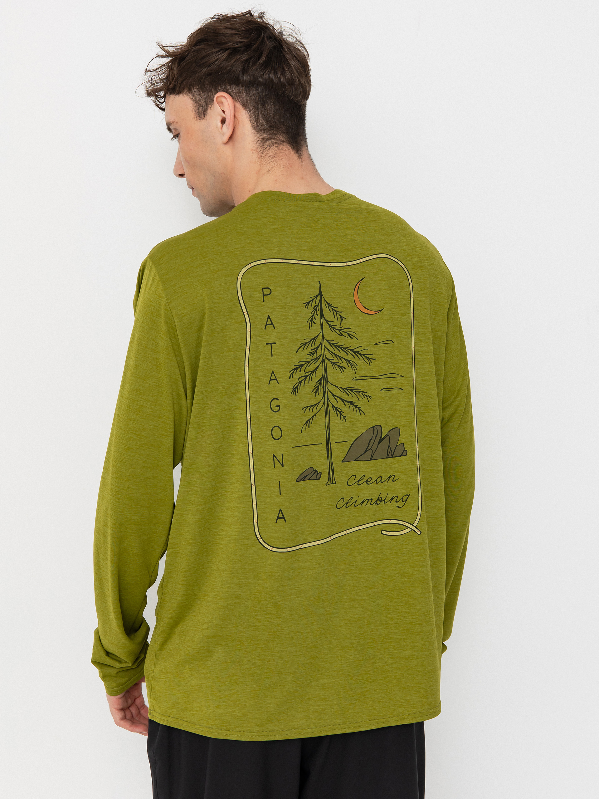 Longsleeve Patagonia Cap Cool Daily Graphic (clean climb roots/graze green x-dye)
