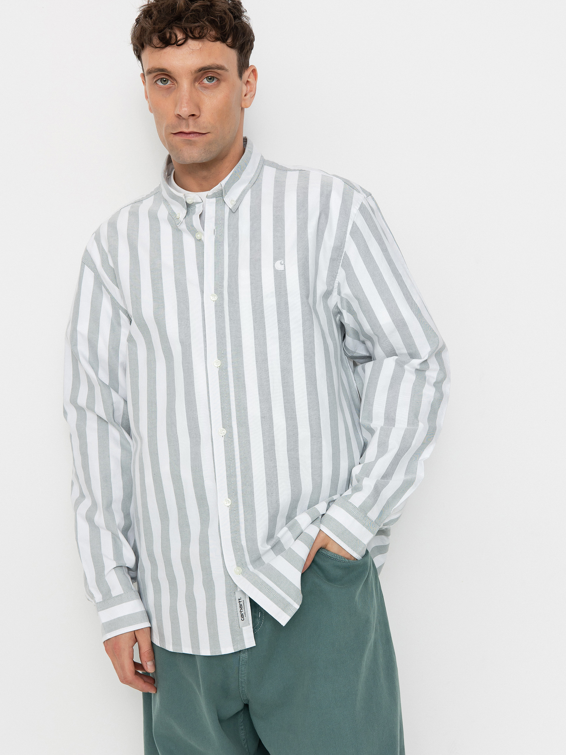 Koszula Carhartt WIP Dillion (dillion stripe/park/white)