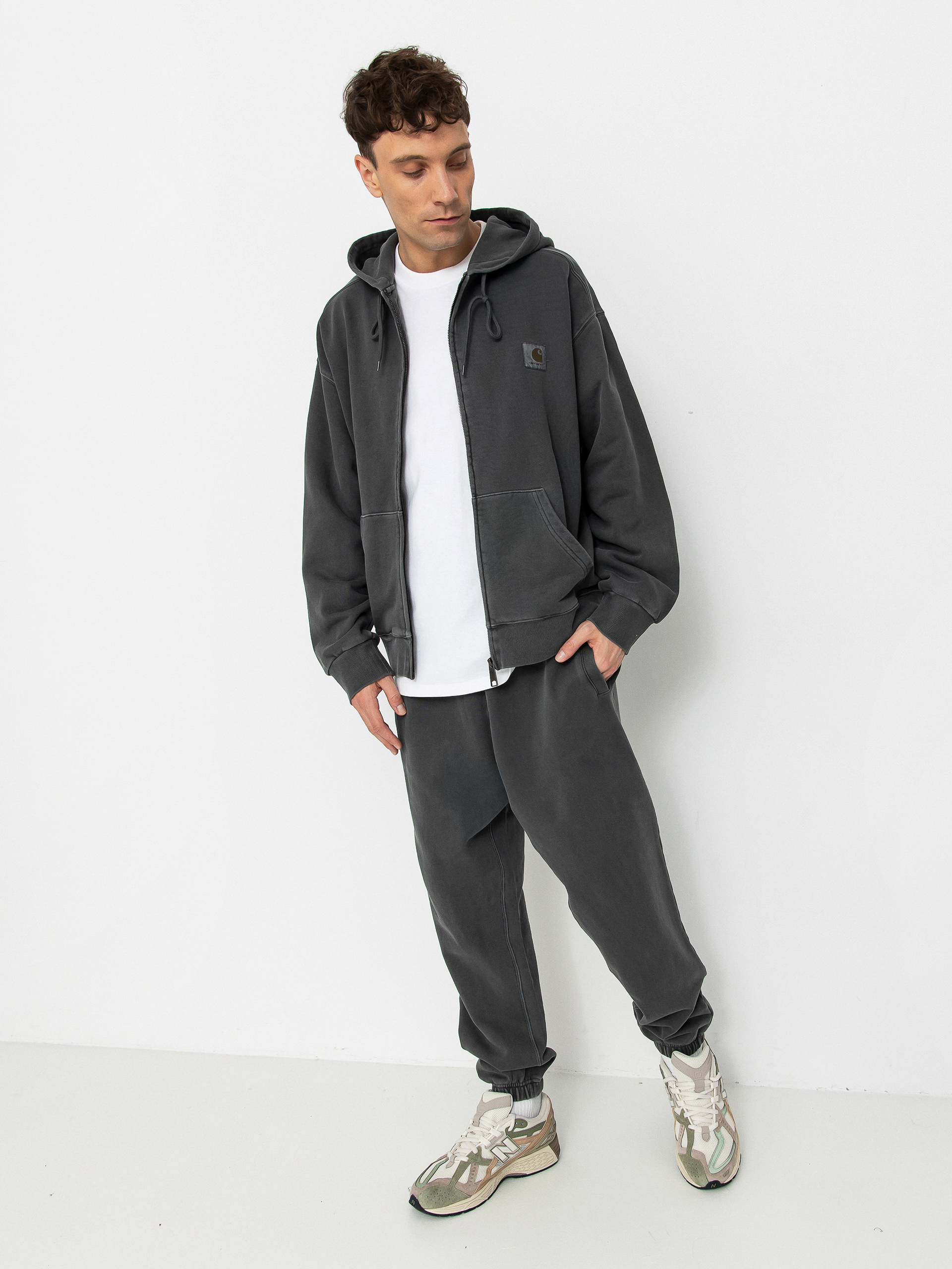 Bluza z kapturem Carhartt WIP Nelson ZHD (graphite)