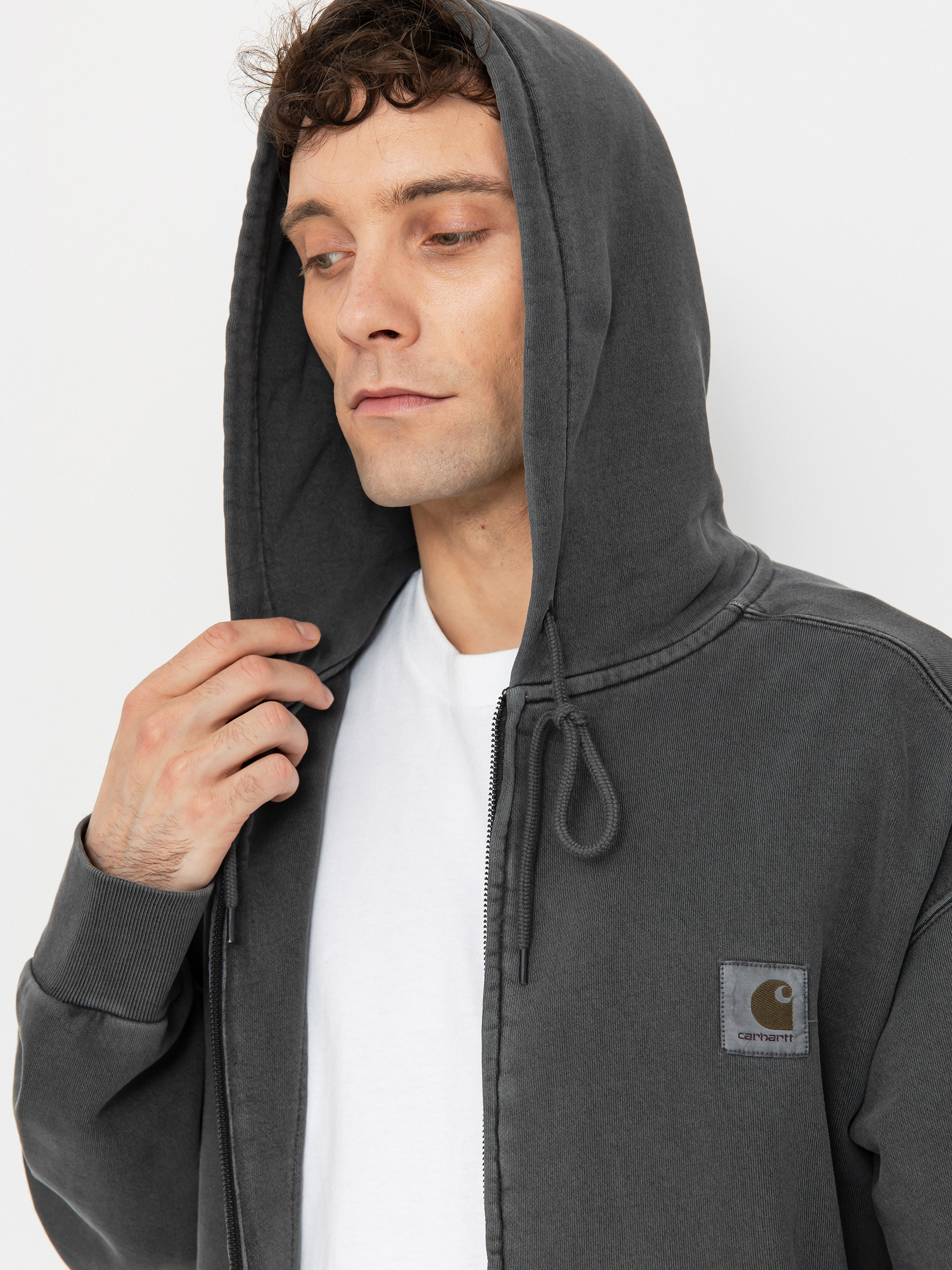 Bluza z kapturem Carhartt WIP Nelson ZHD (graphite)