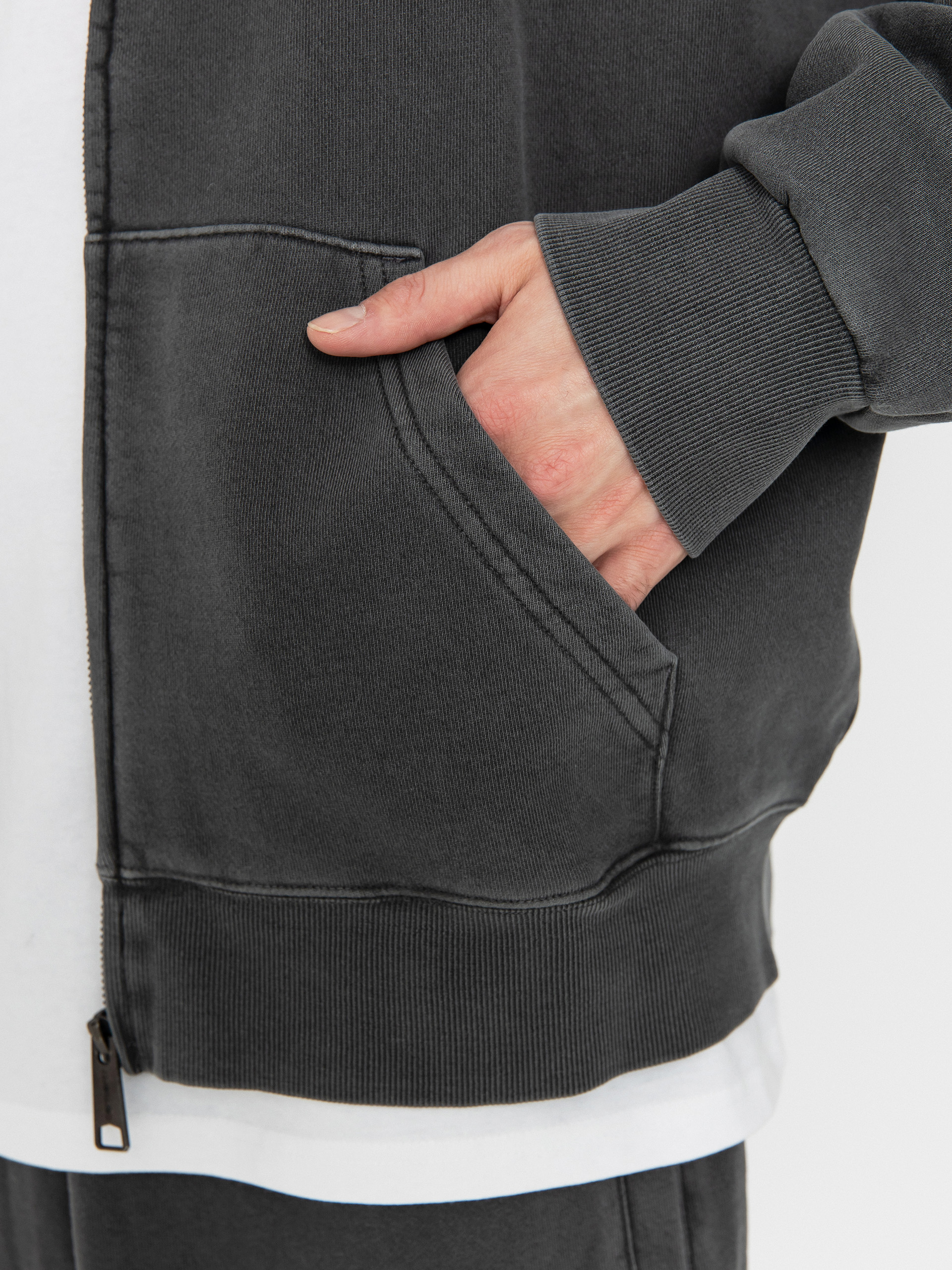 Bluza z kapturem Carhartt WIP Nelson ZHD (graphite)