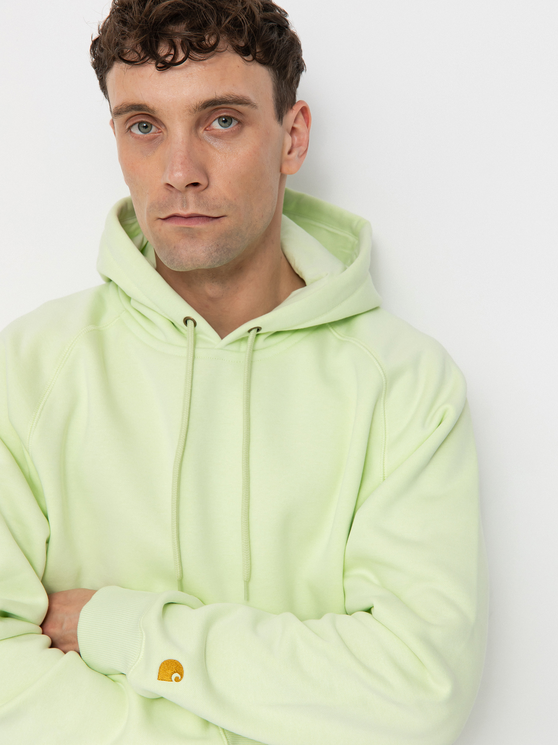 Bluza z kapturem Carhartt WIP Chase HD (air green/gold)