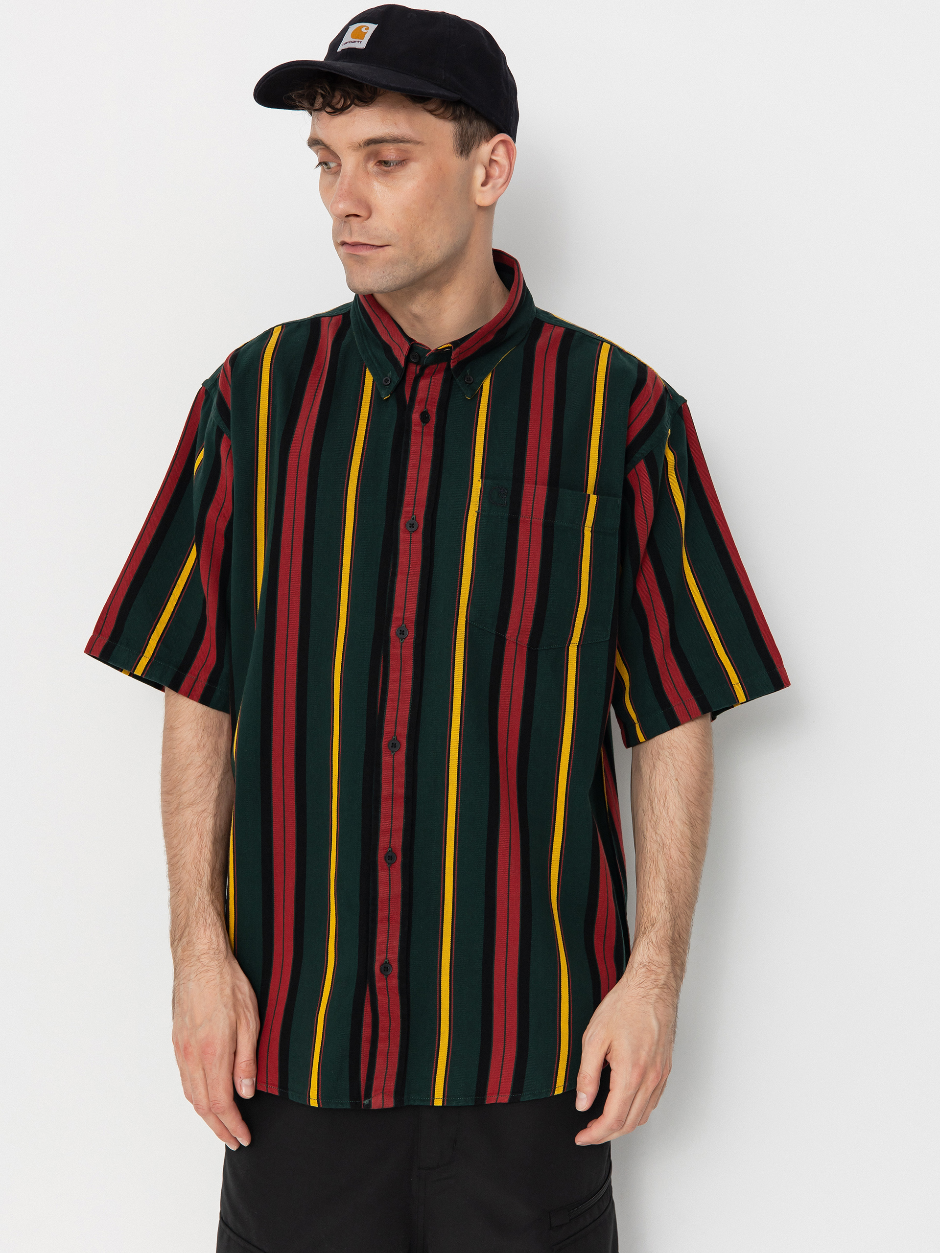 Koszula Carhartt WIP Jarrell (jarrell stripe/conifer/black)