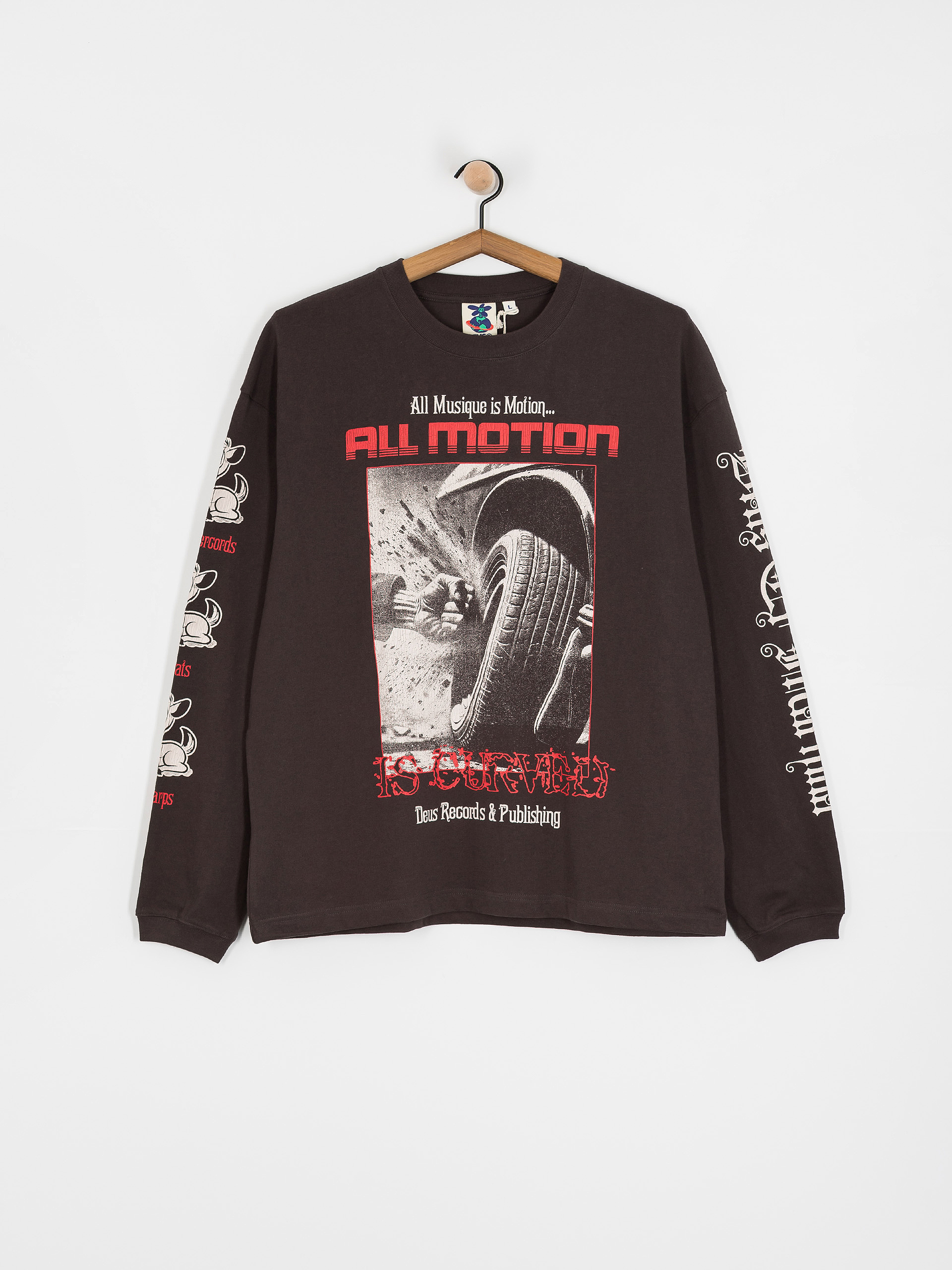 Longsleeve Deus Ex Machina Dancing Ghost (anthracite)