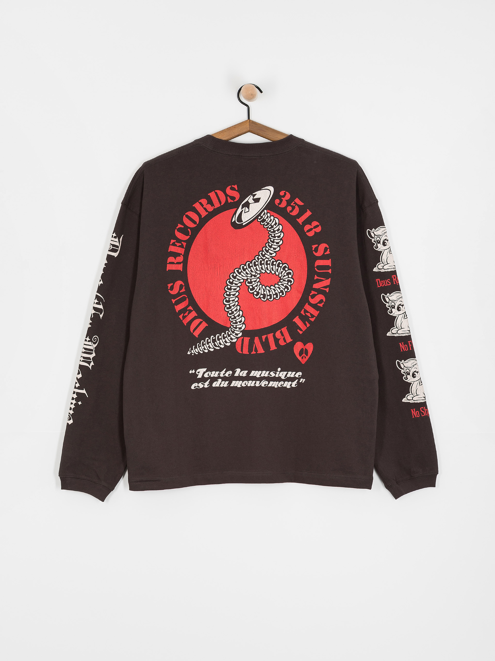 Longsleeve Deus Ex Machina Dancing Ghost (anthracite)