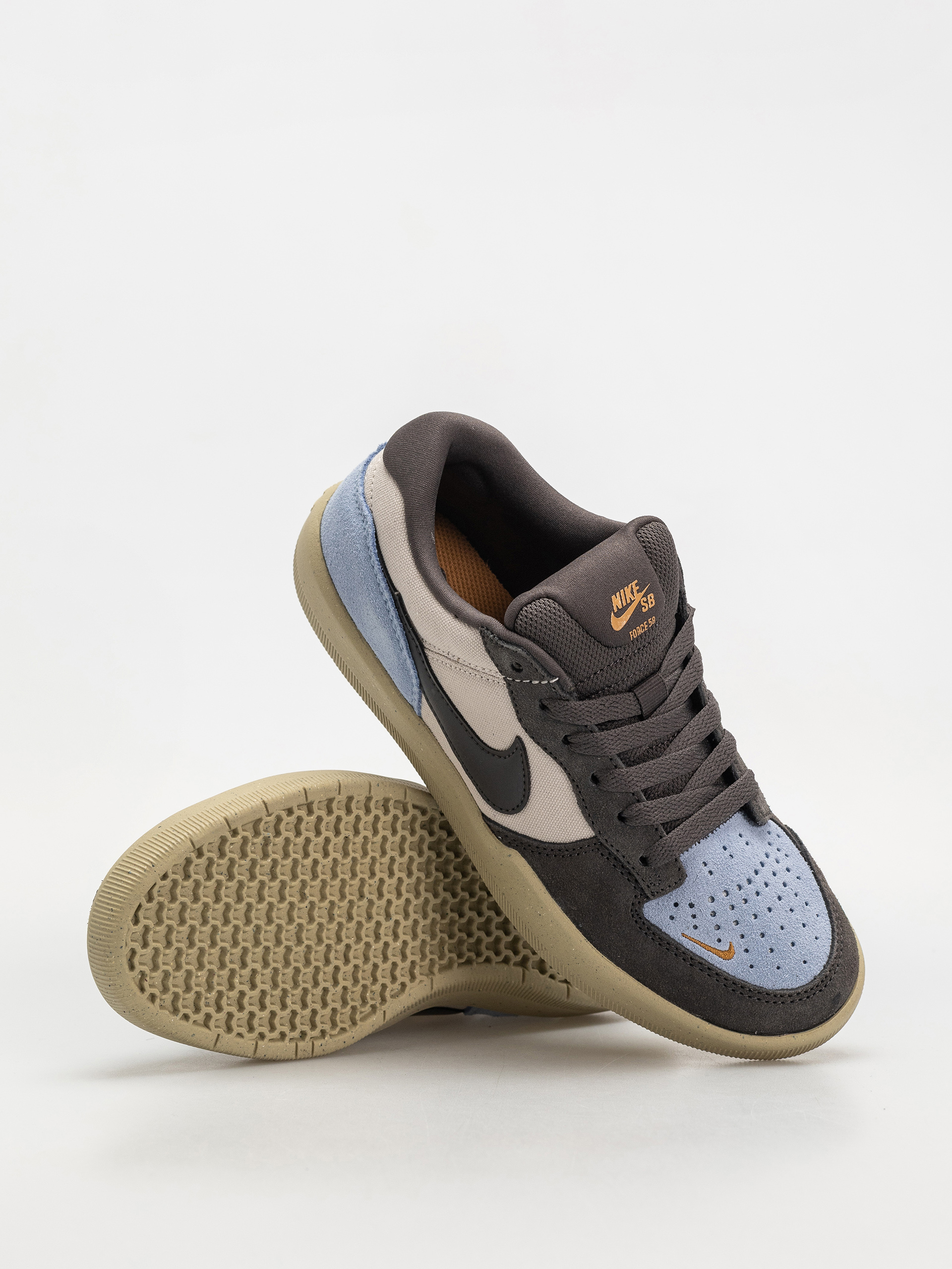 Nike ナイキ SB FORCE 58 BROWN Nike SB Force 58 Orewood Brown Psychic Blue Męskie Sportowe