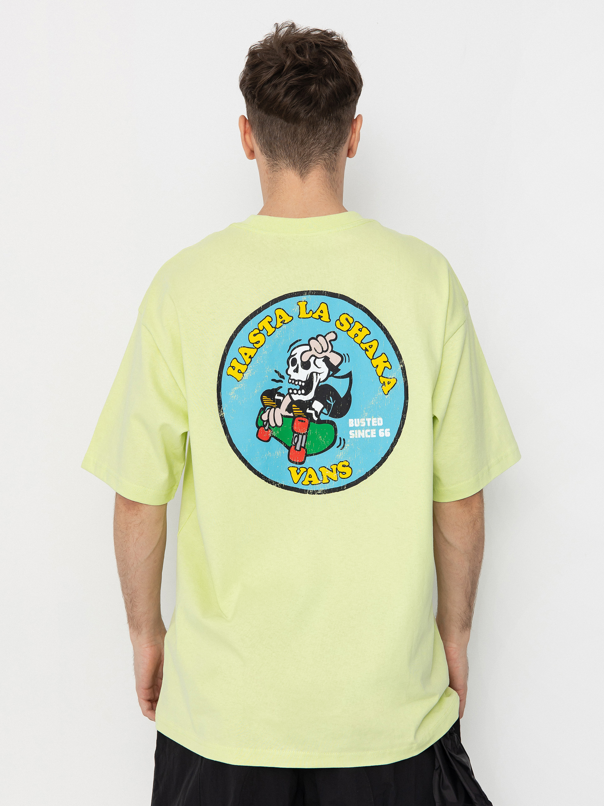 T-shirt Vans Skull La Shaka Loose (shadow lime)