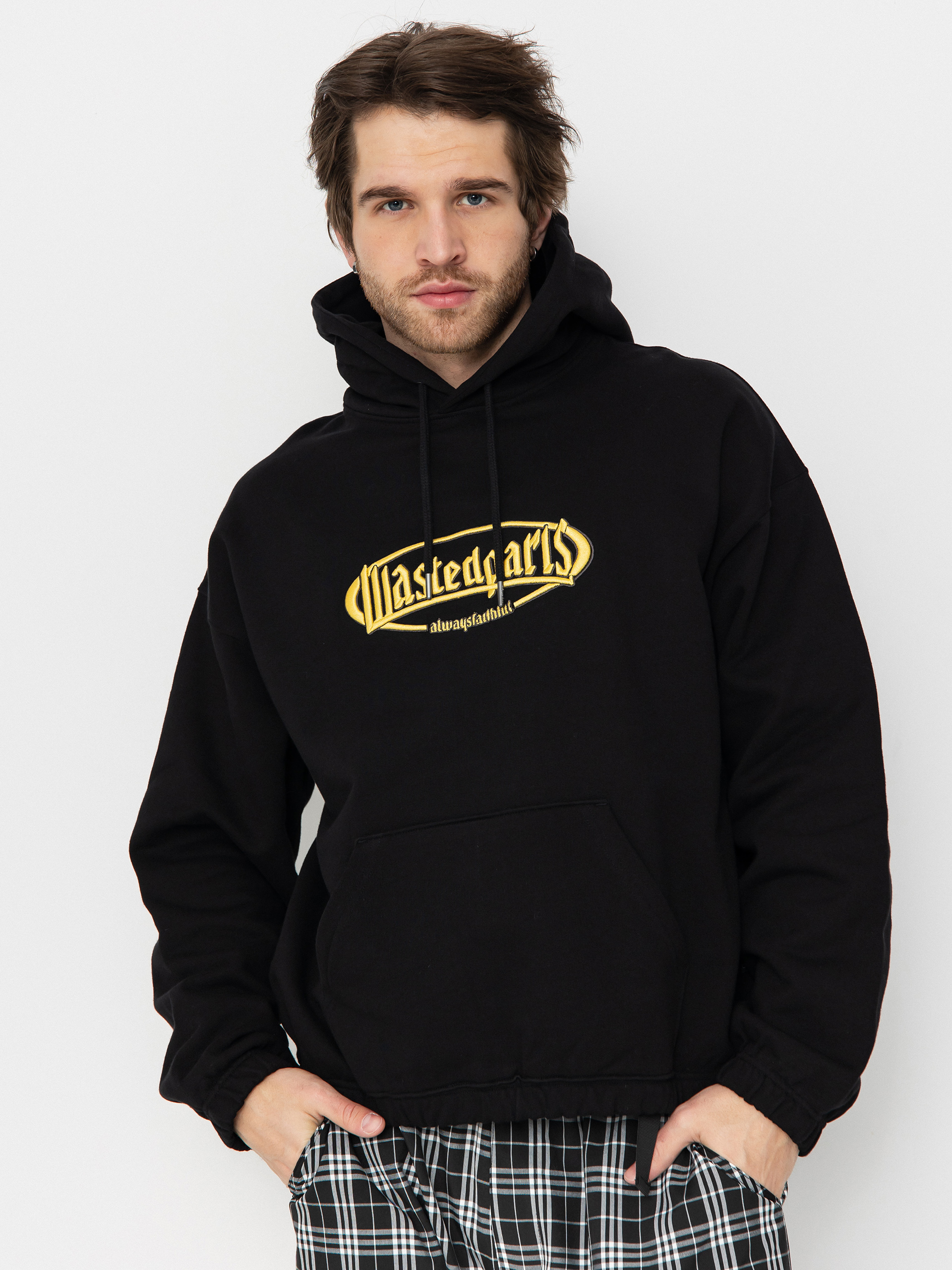 Bluza z kapturem Wasted Paris Yard Boxy HD (black)