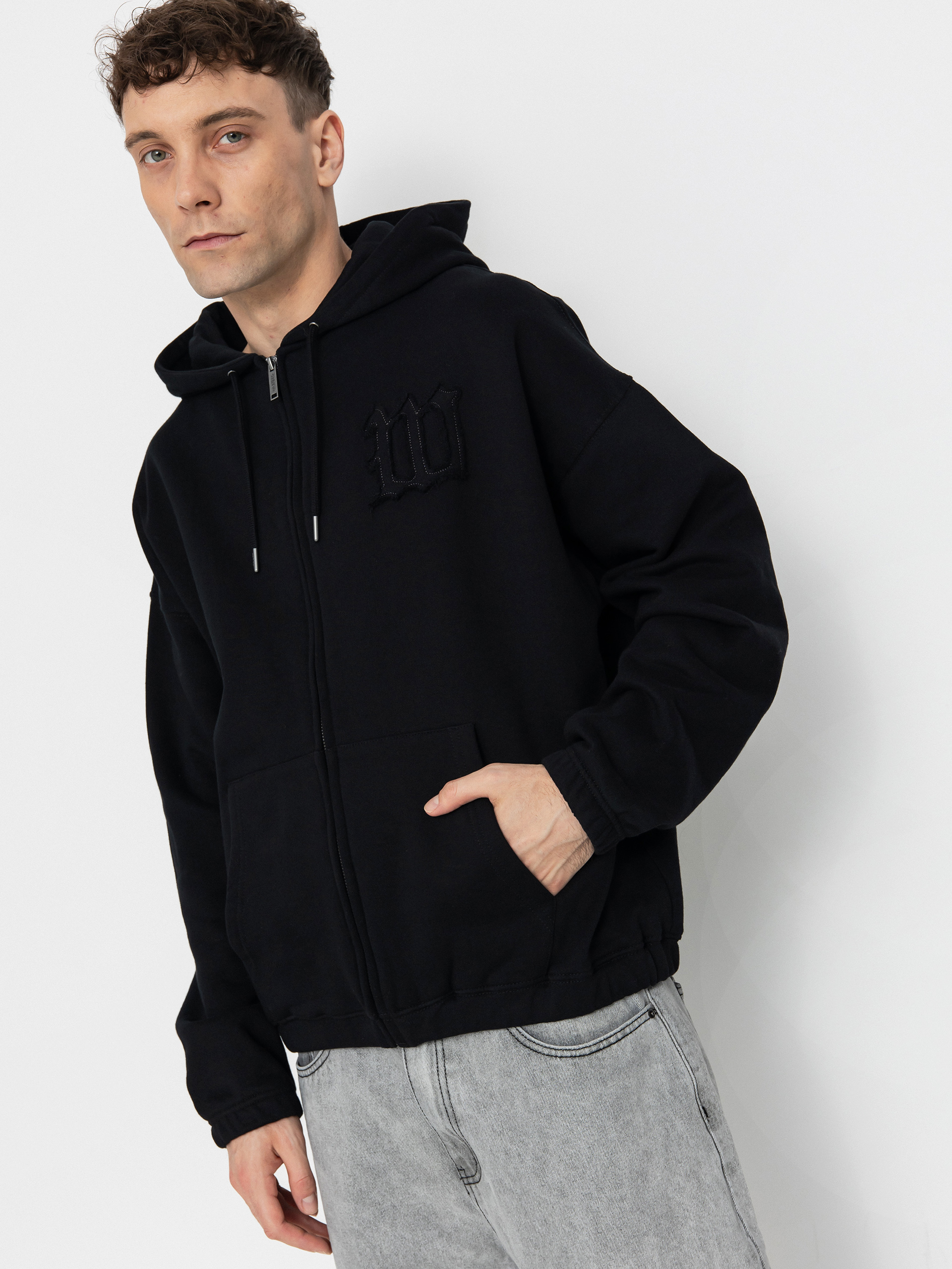 Bluza z kapturem Wasted Paris Kingdom Curve Destroy Boxy ZHD (black)