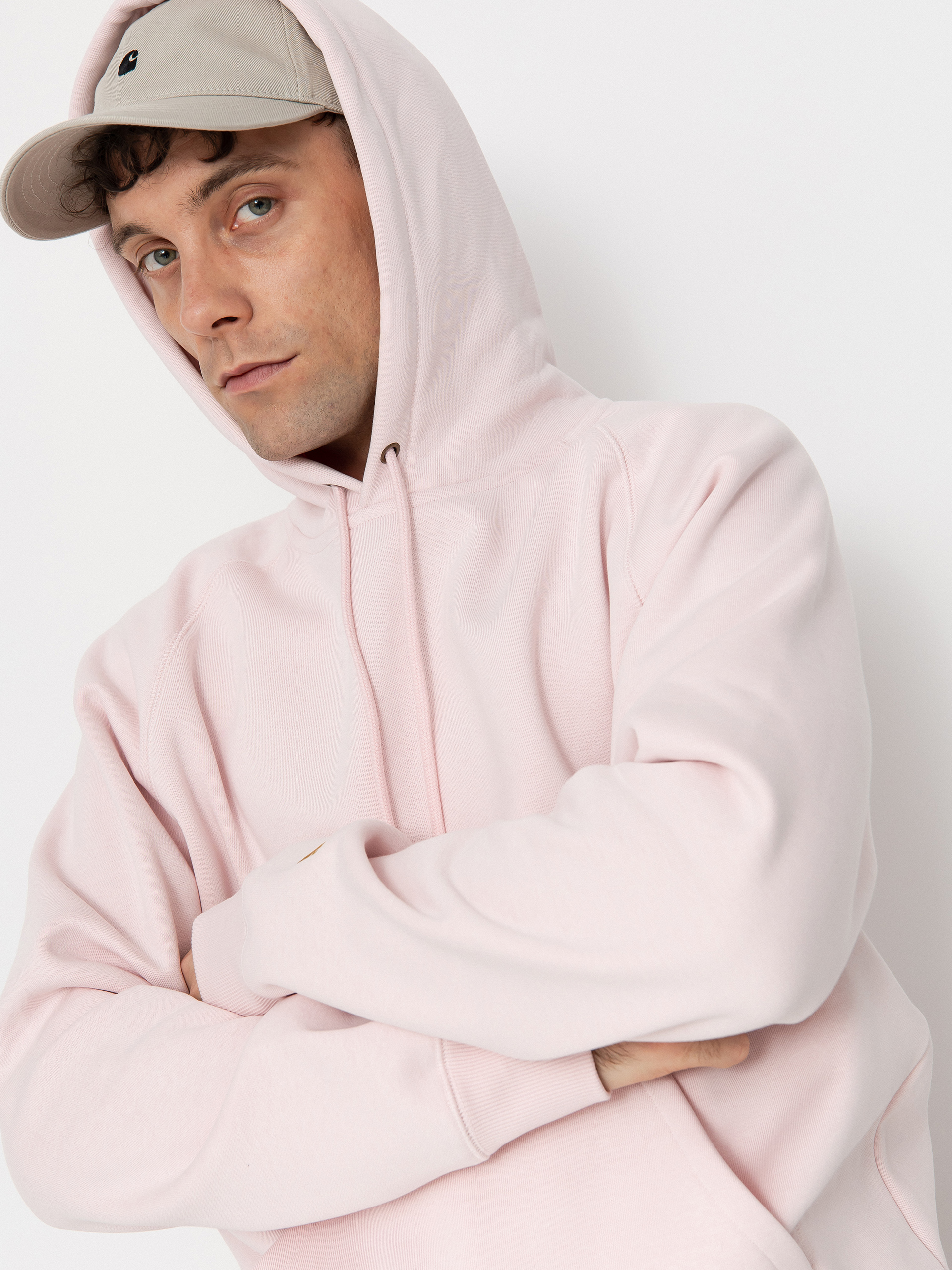 Bluza z kapturem Carhartt WIP Chase HD (air pink/gold)
