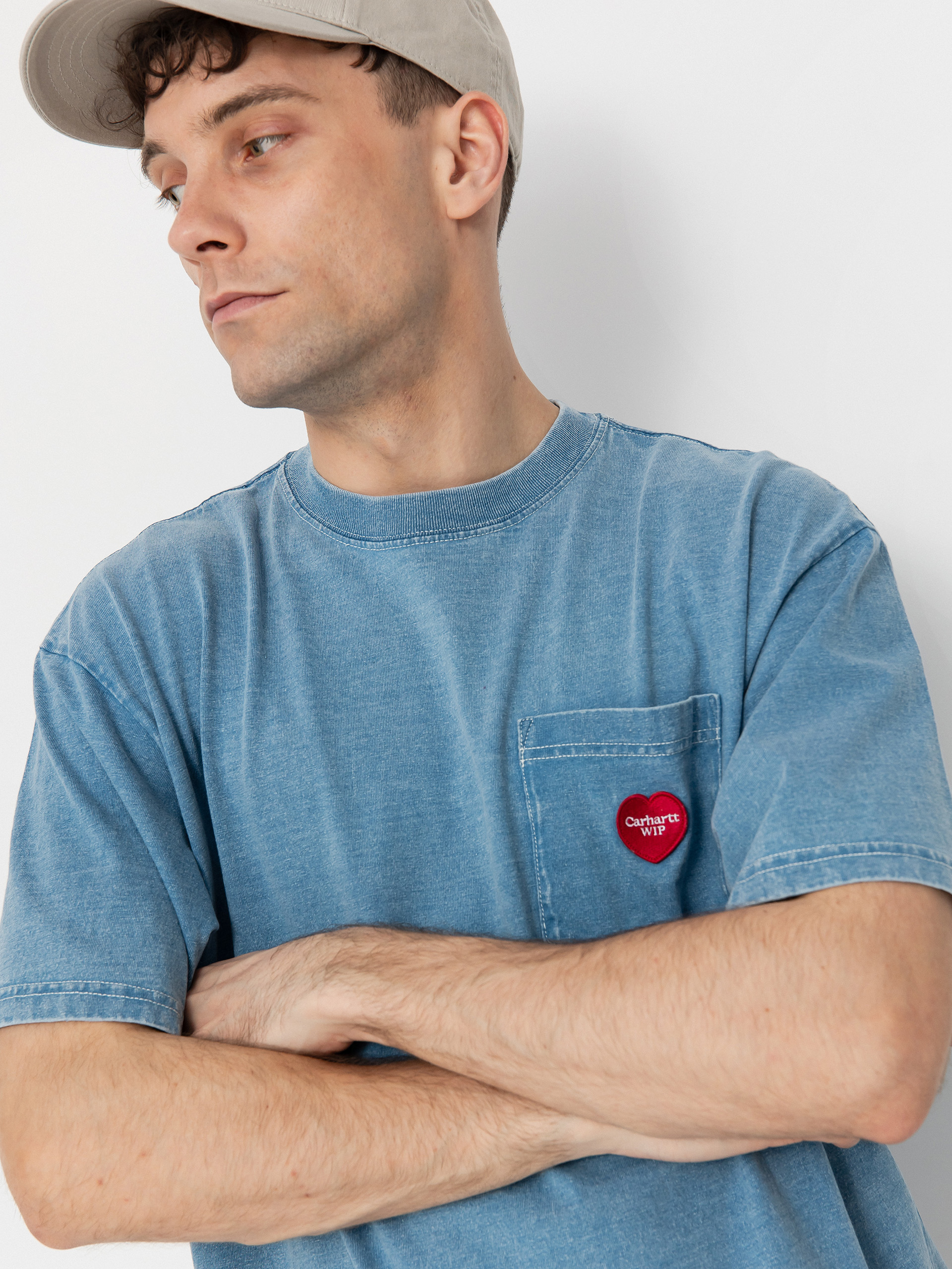 T-shirt Carhartt WIP Ingo Pocket (light blue)