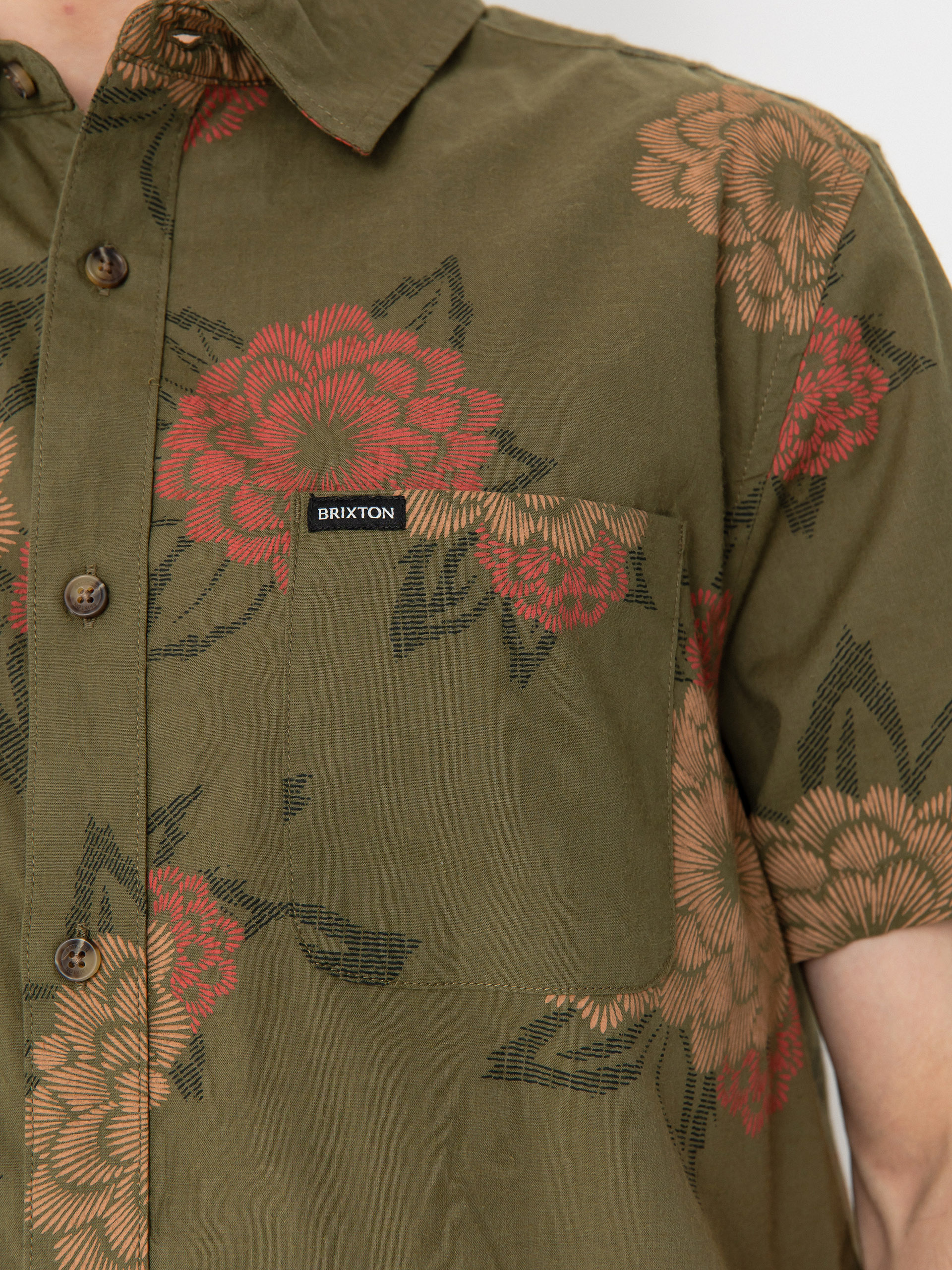 Koszula Brixton Charter Print (ivy green/painterly floral)