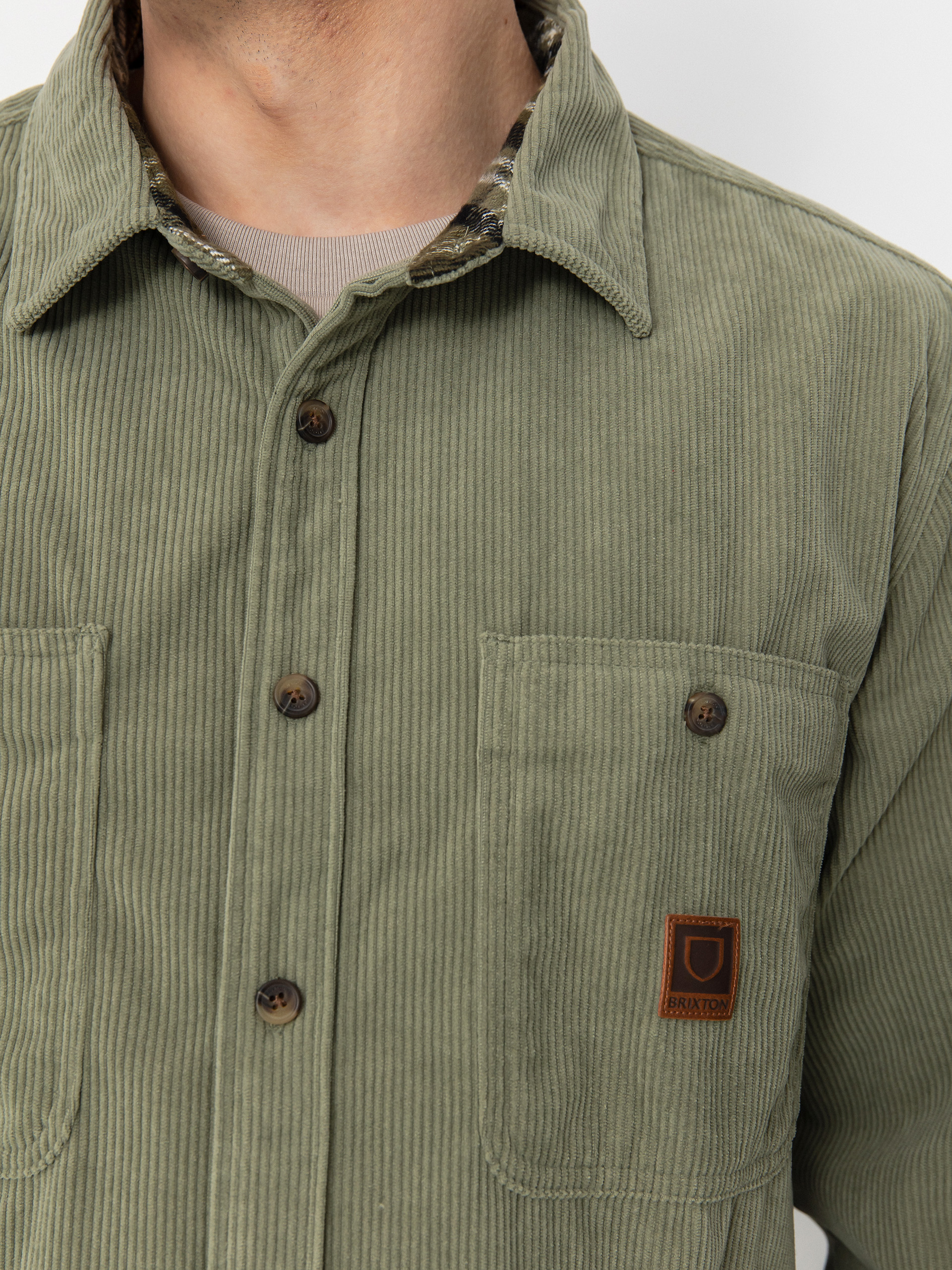 Koszula Brixton The Field Corduroy Overshirt (military olive)