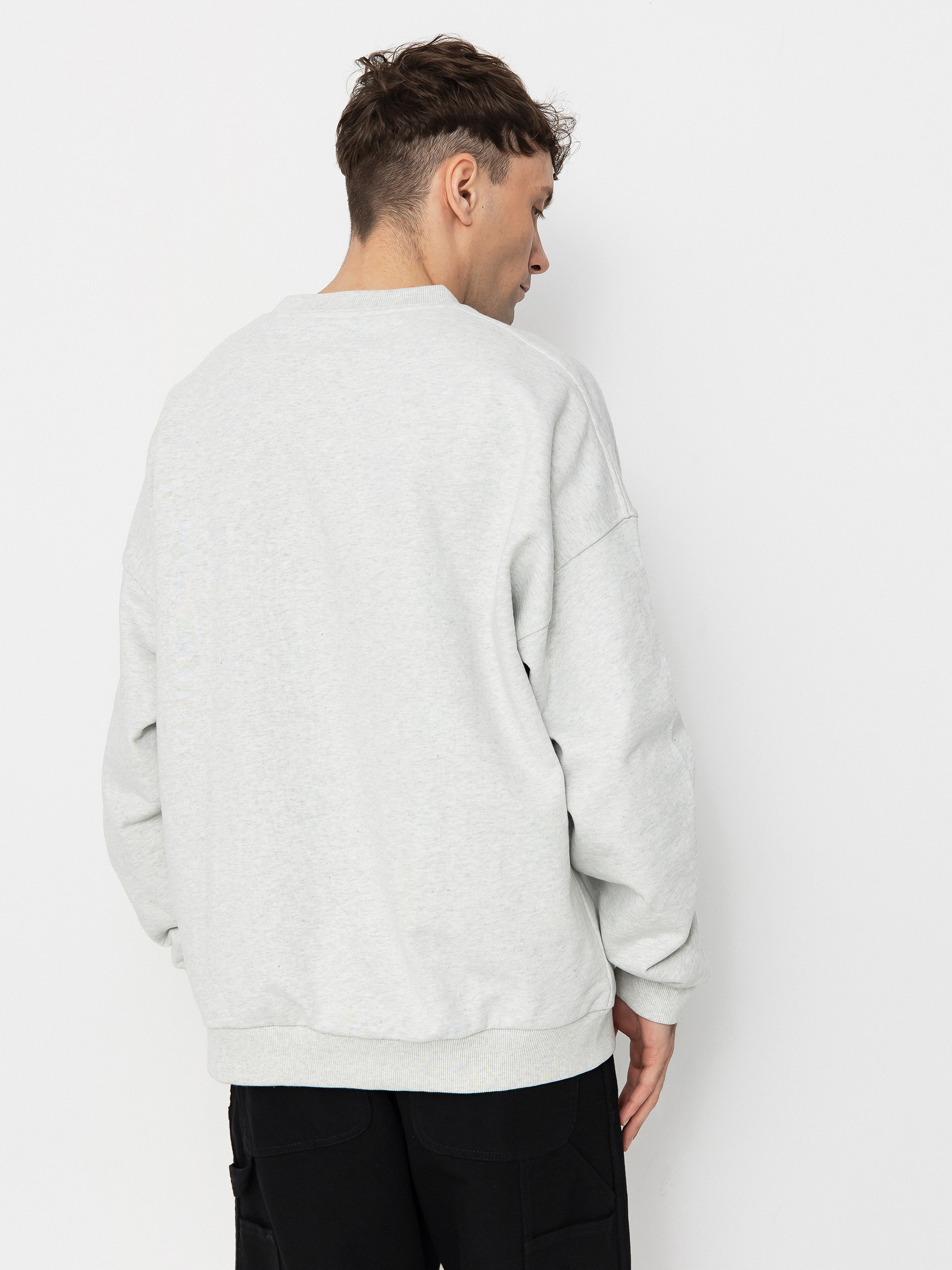 Bluza Brixton Embroidered Heavy Weight Crew (heather grey ash)