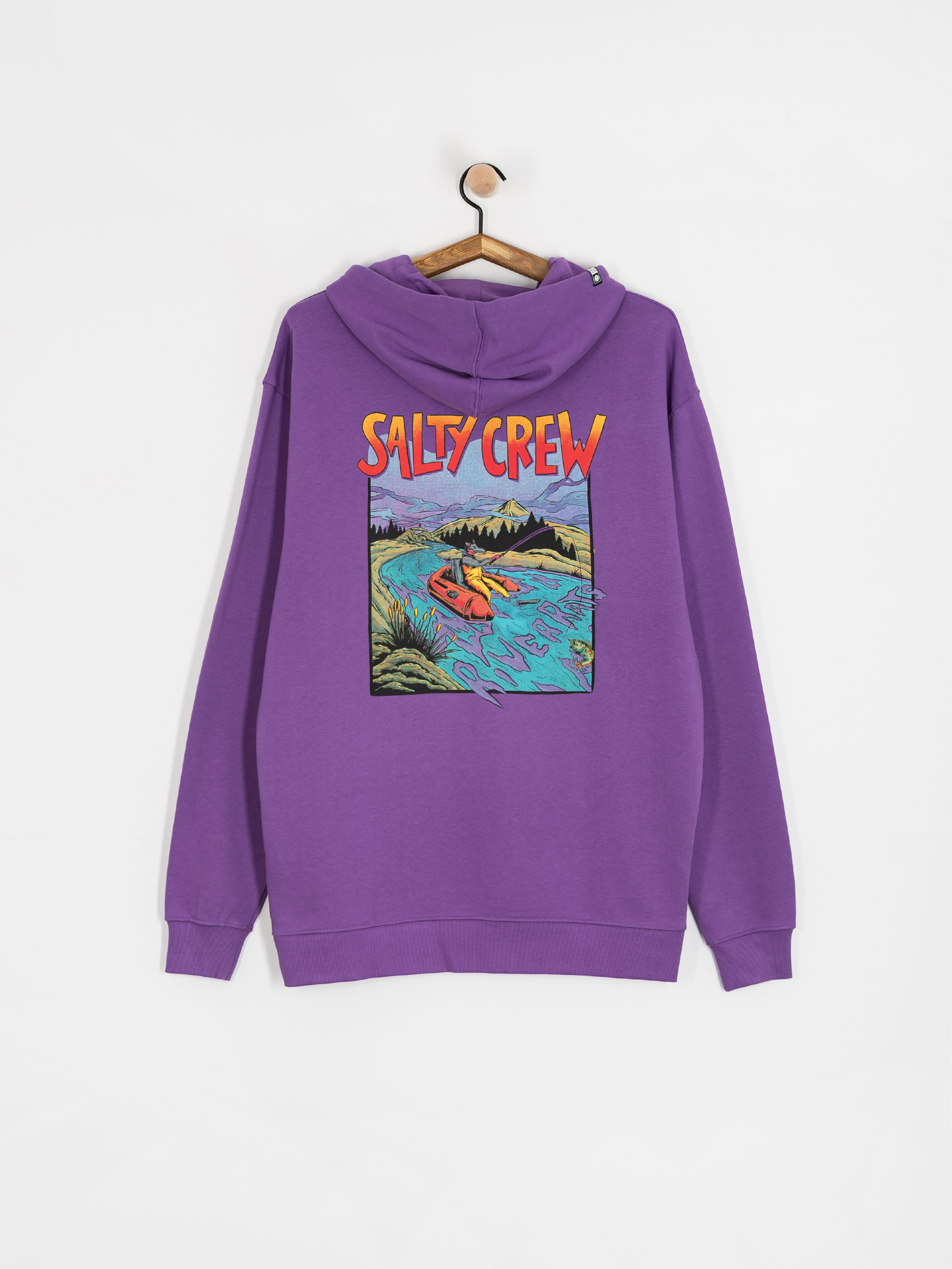 Bluza z kapturem Salty Crew River Rats HD (purple heart)