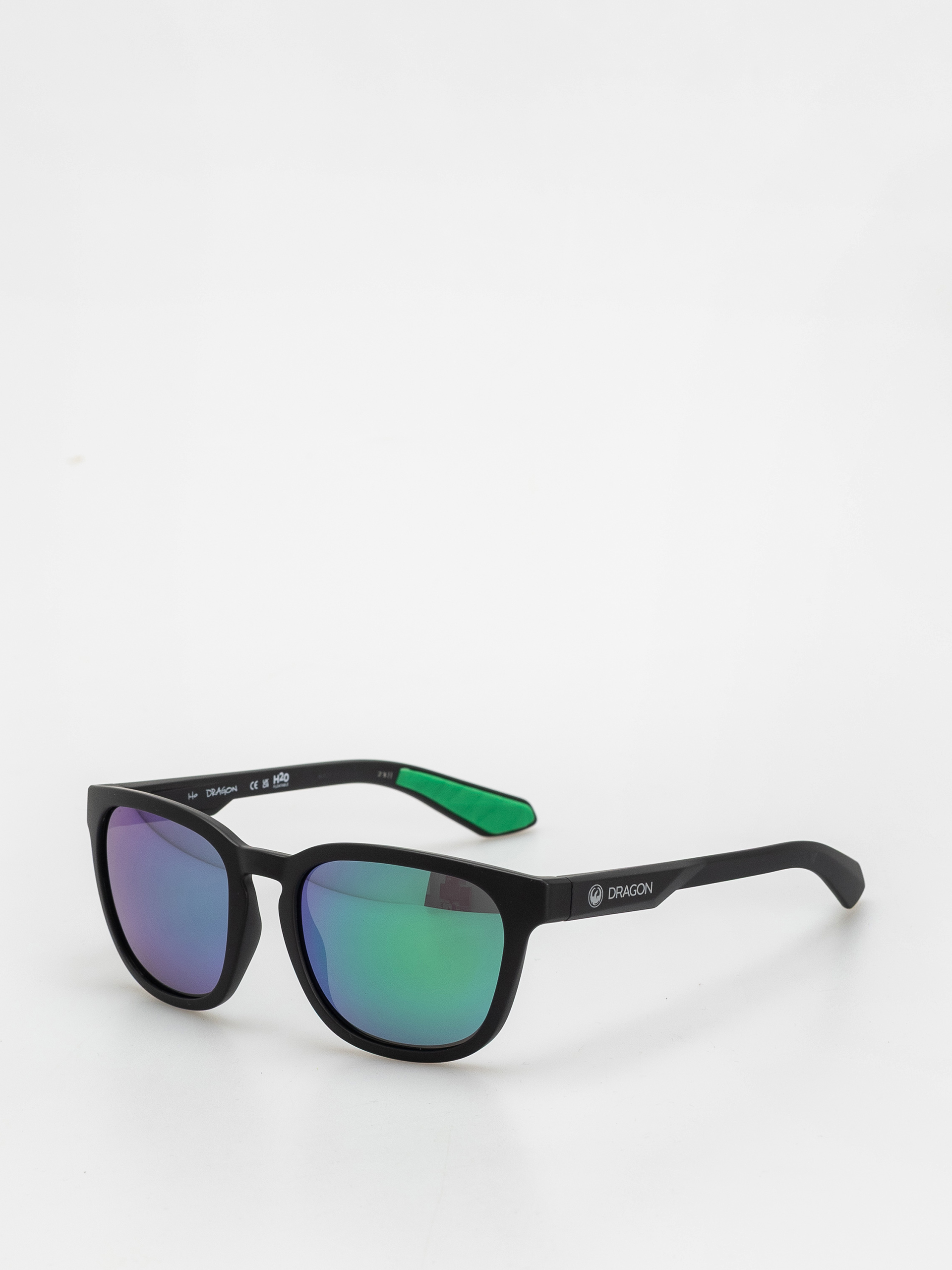 Okulary przeciwsu0142oneczne Dragon Dune (matte black h2o/lumalens green ion polar)