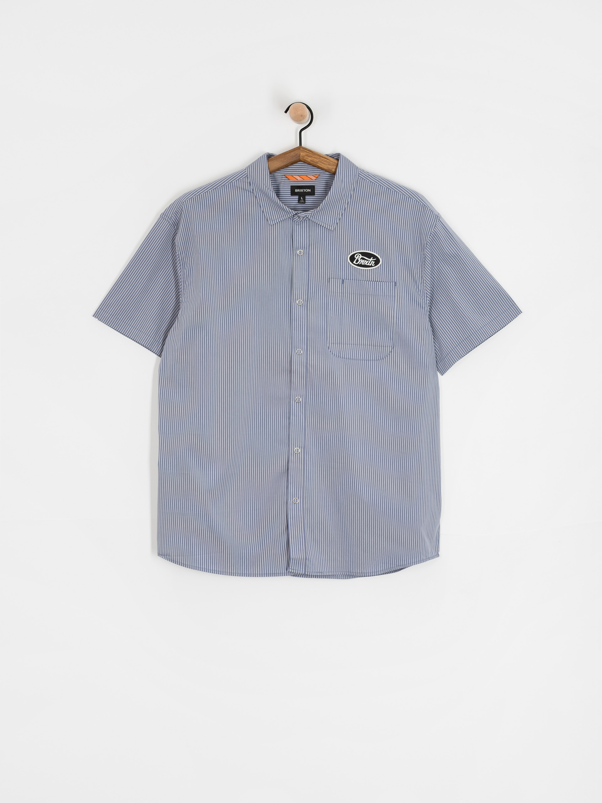 Koszula Brixton Builders Auto (twilight blue/white stripe)