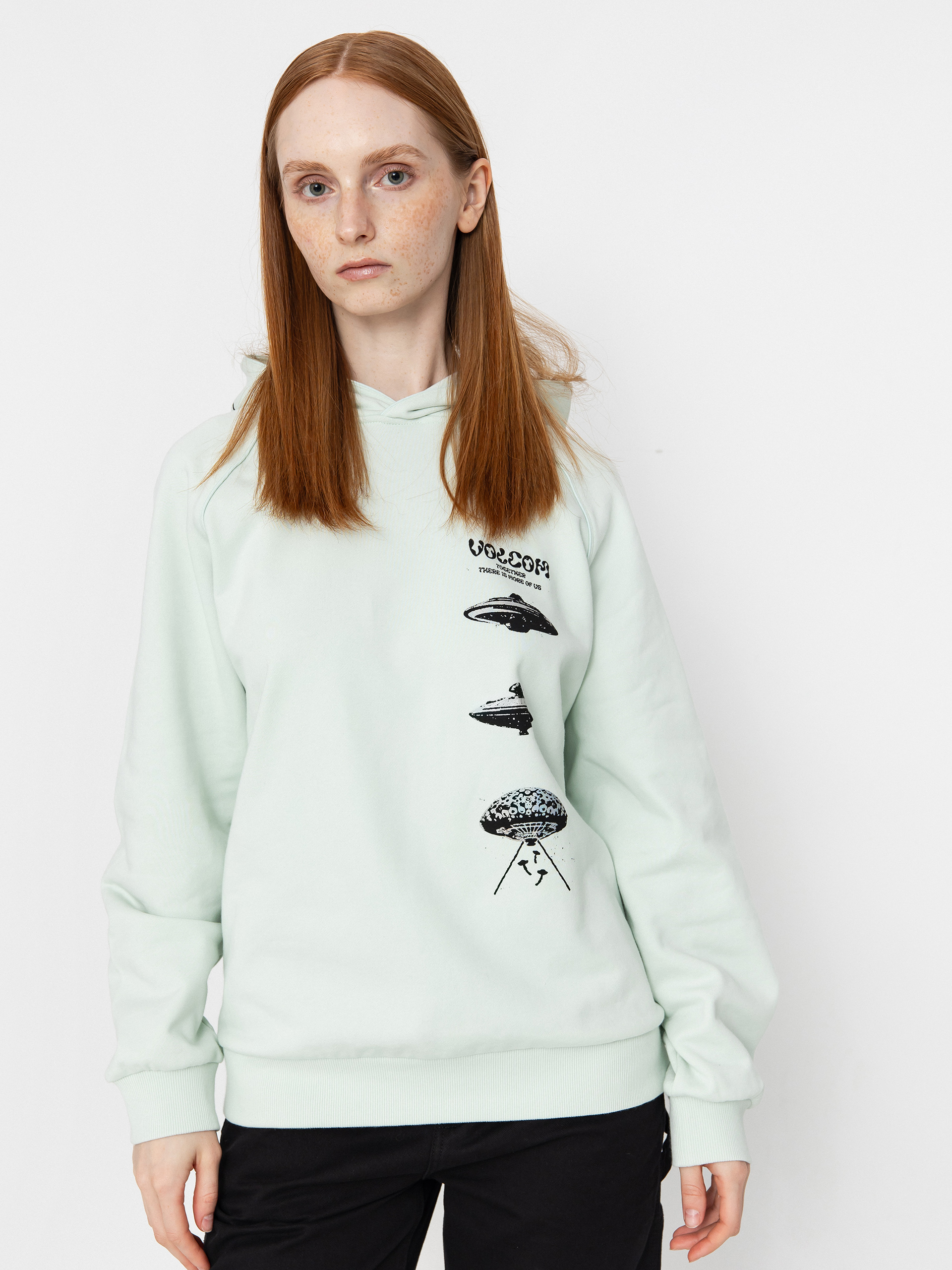 Bluza z kapturem Volcom Fa Filip Rygalski HD Wmn (cloud blue)