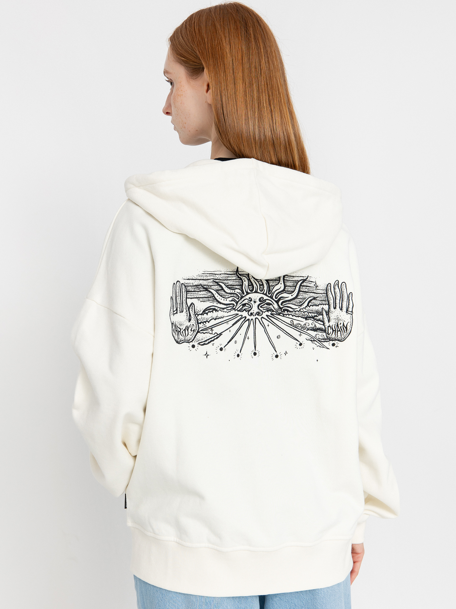 Bluza z kapturem Volcom Fa Alix ZHD Wmn (star white)