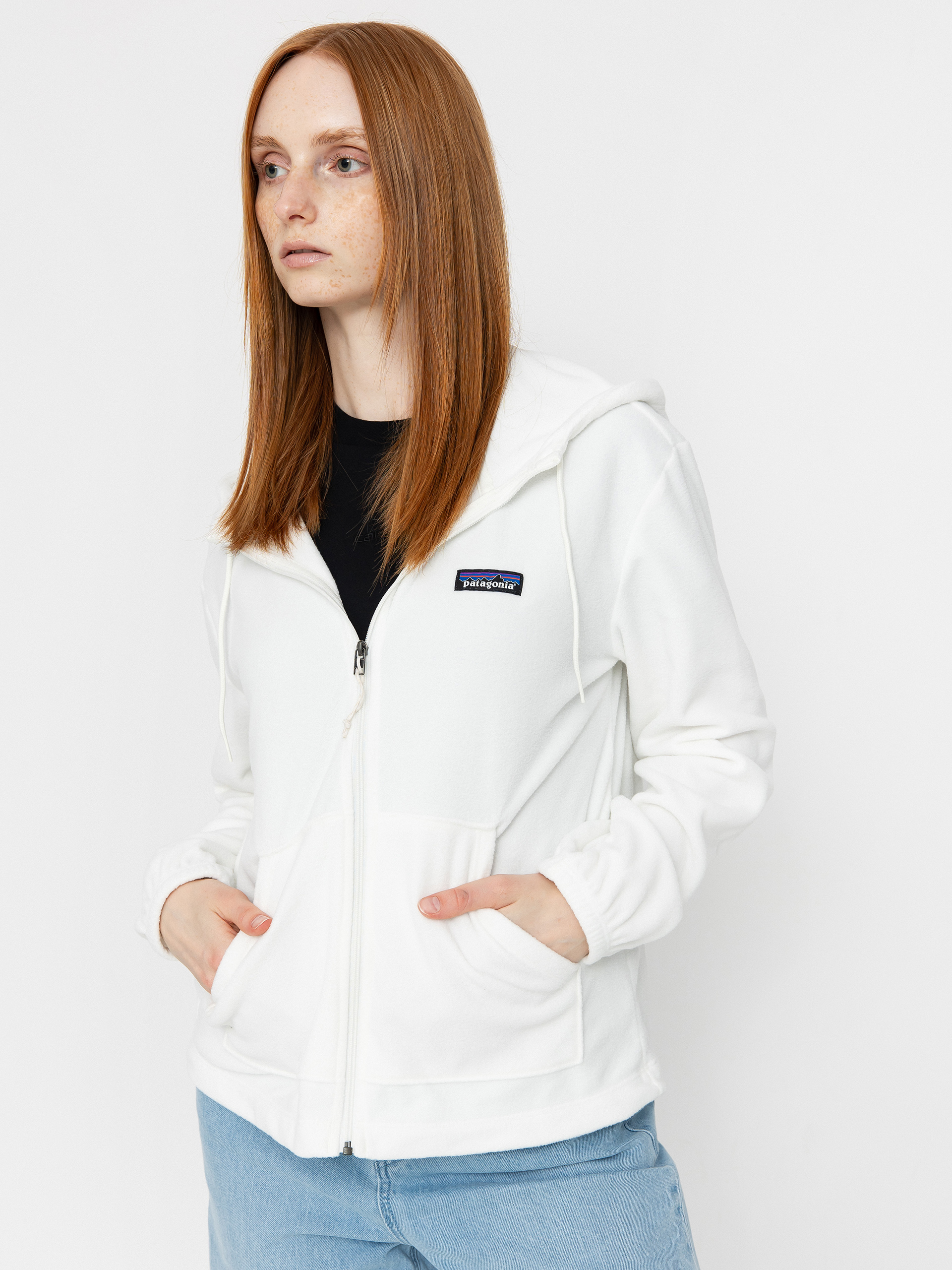 Bluza z kapturem Patagonia Micro D ZHD Wmn (birch white)