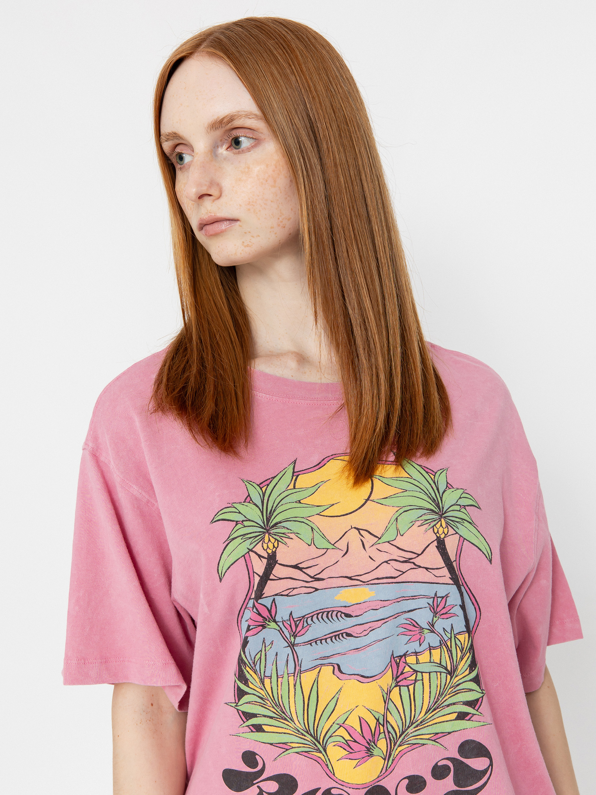 T-shirt Roxy Sunnyoversize Optic Wash Wmn (orchid smoke)