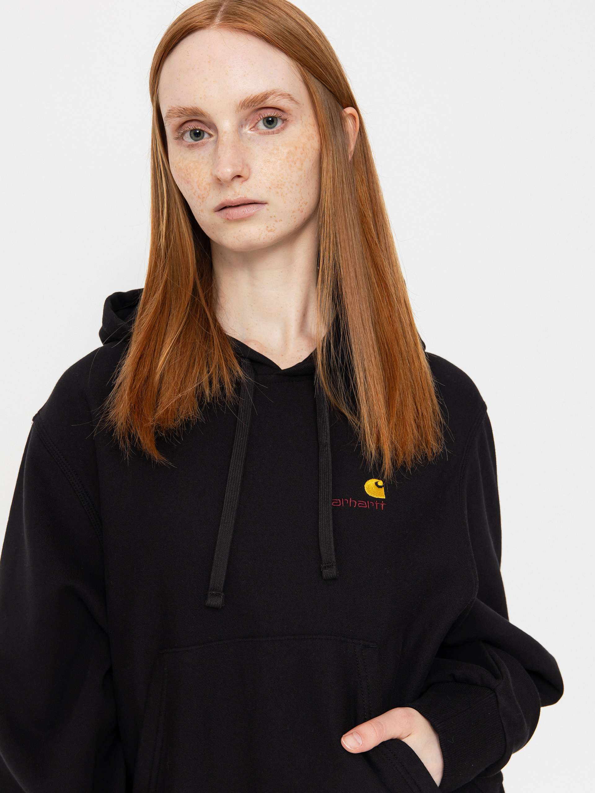 Bluza z kapturem Carhartt WIP American Script HD Wmn (black)