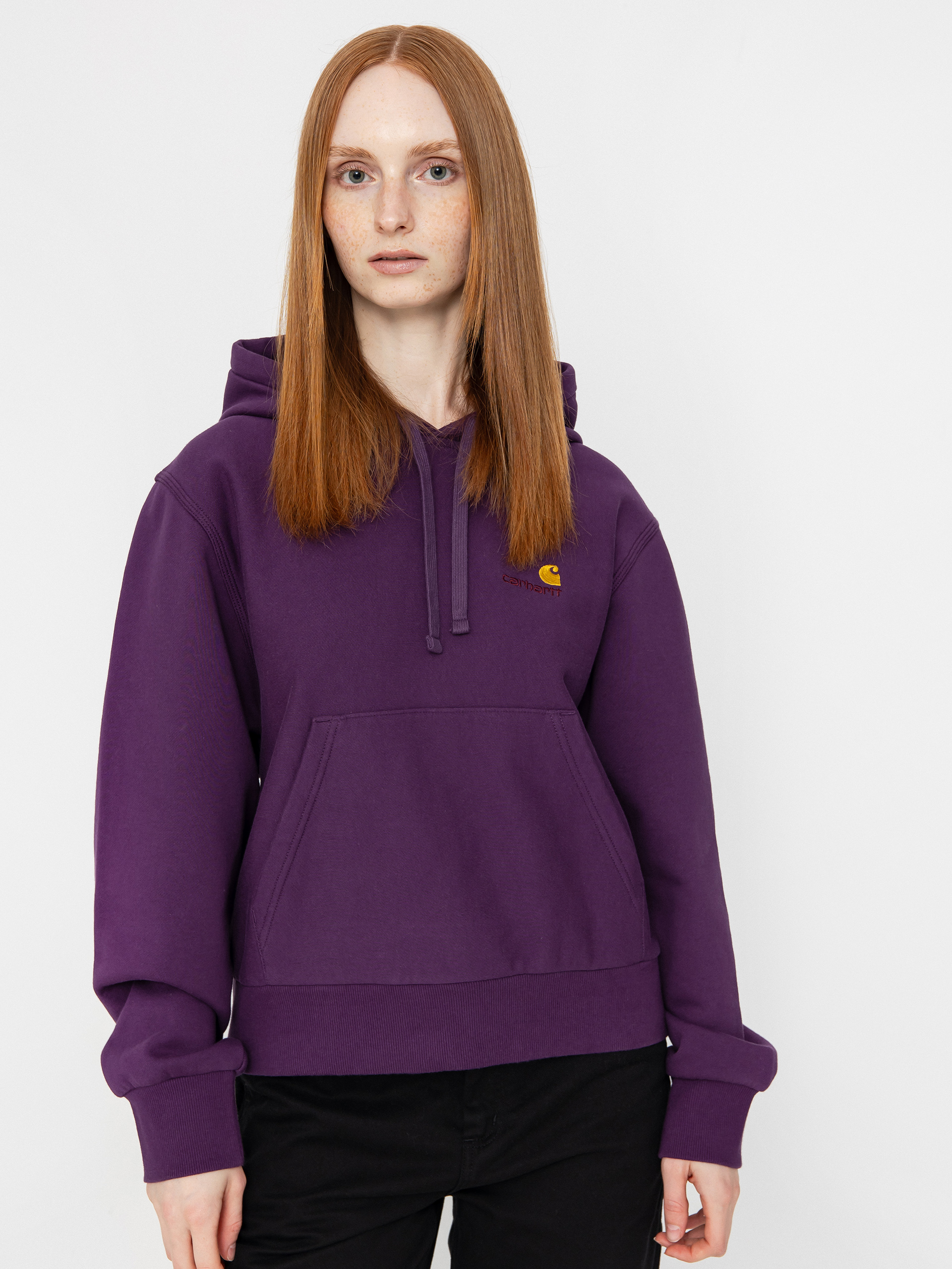 Bluza z kapturem Carhartt WIP American Script HD Wmn (huckleberry)