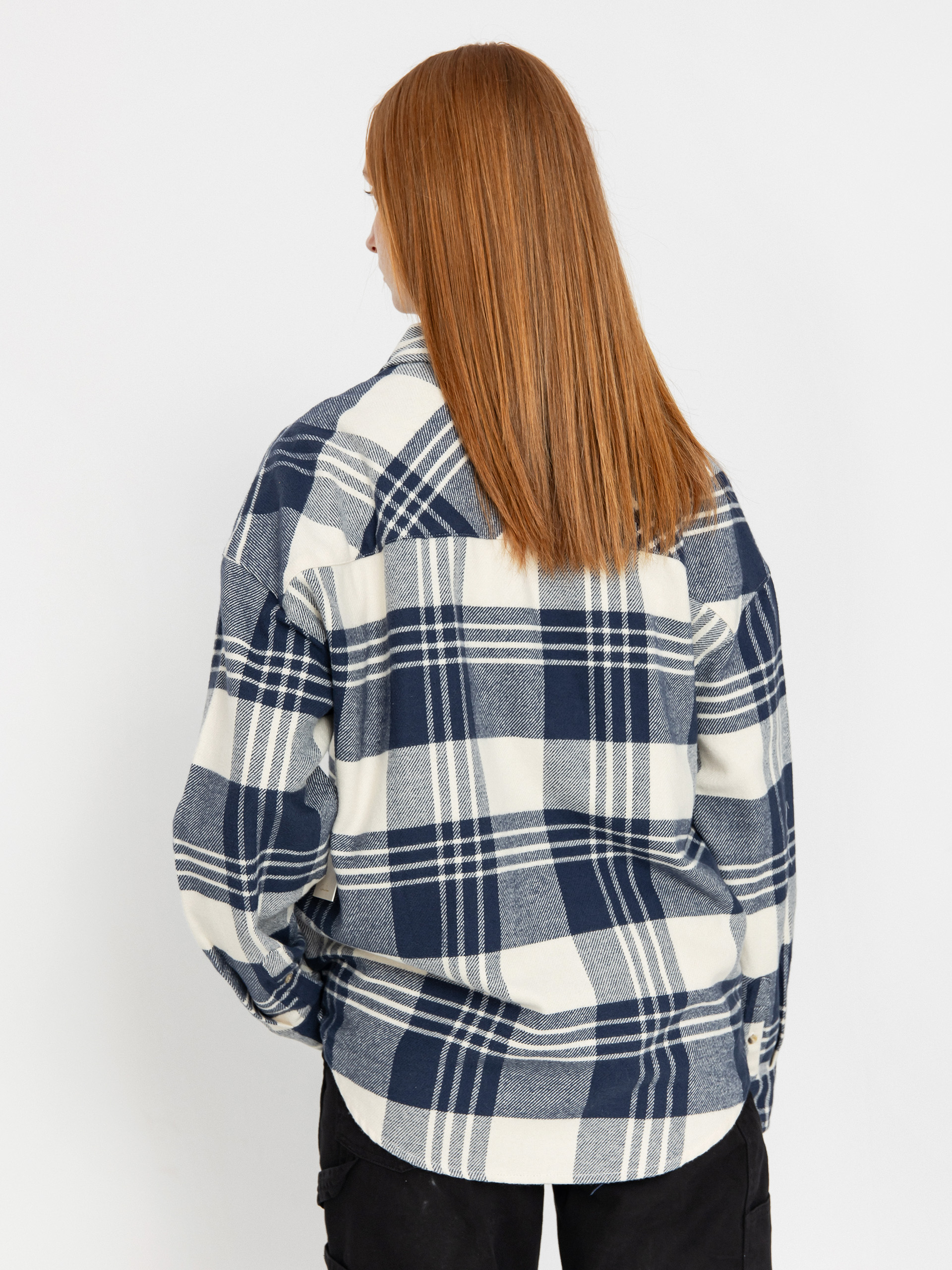 Koszula Brixton Bowery Classic Flannel Wmn (azure blue/whitecap plaid)