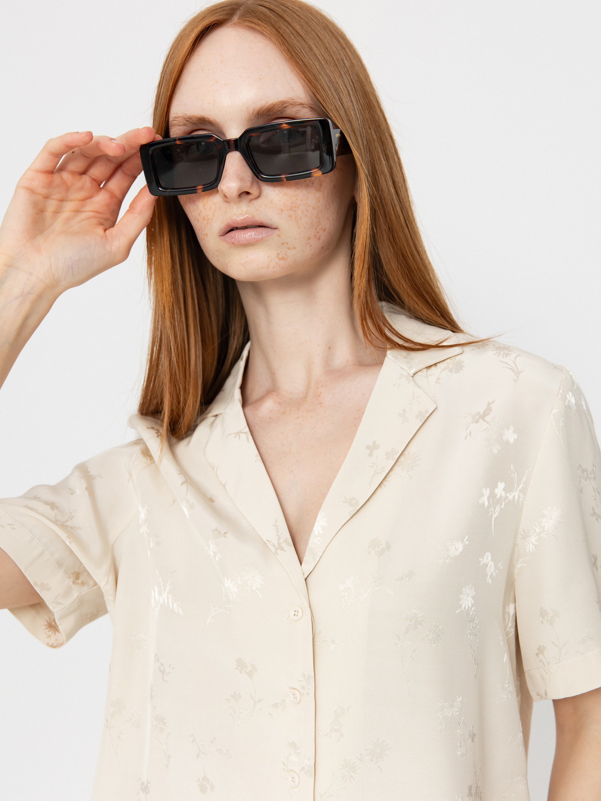 Koszula Brixton Silky Jacquard Button Down Wmn (whitecap floral jacquard)