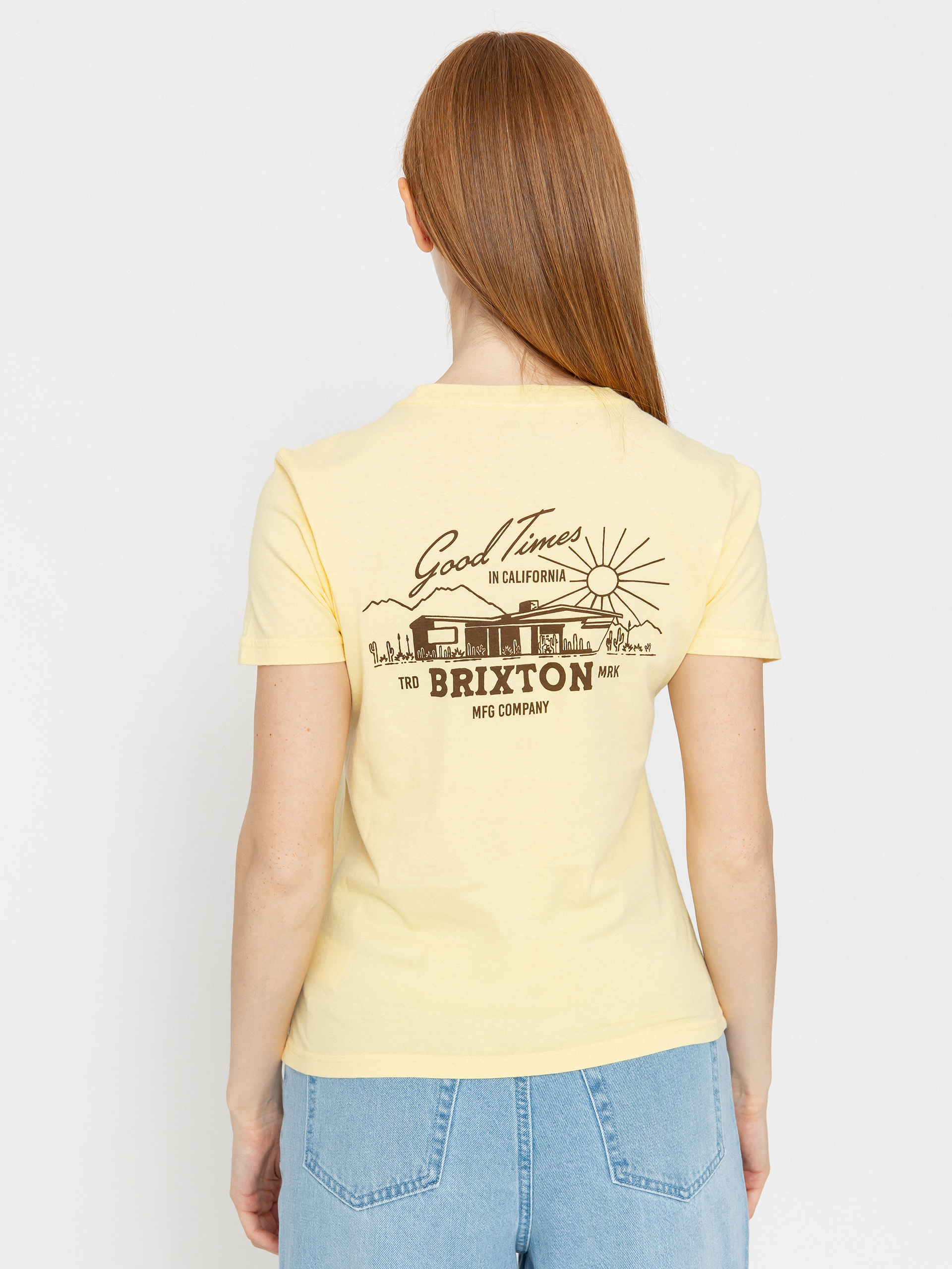 T-shirt Brixton Good Times Fitted Crew Wmn (panna cotta)