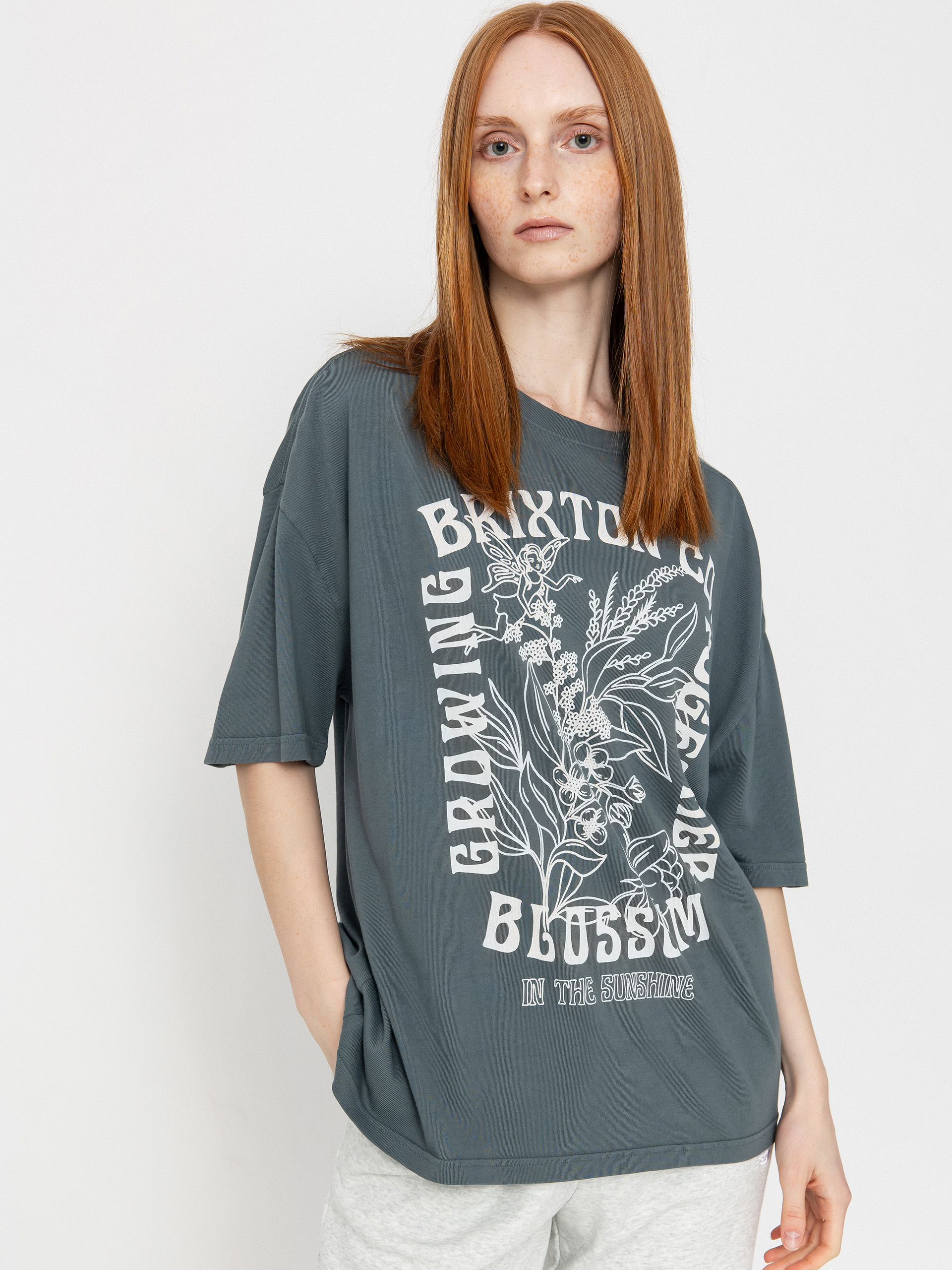 T-shirt Brixton Bloom Oversized Boyfriend Wmn (basalt)