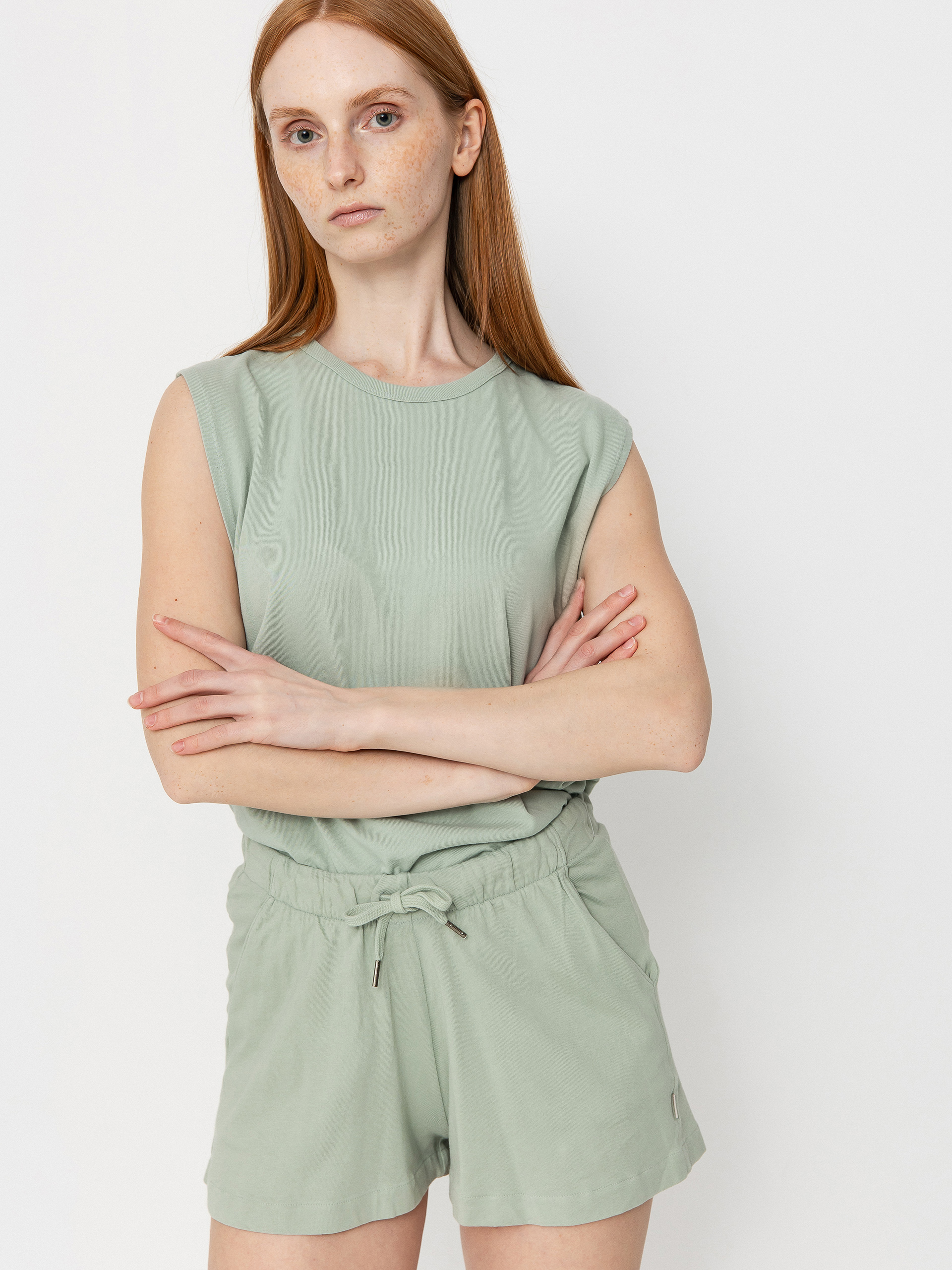 Koszulka Brixton Carefree Organic Gd Muscle Tan Wmn (sage green)