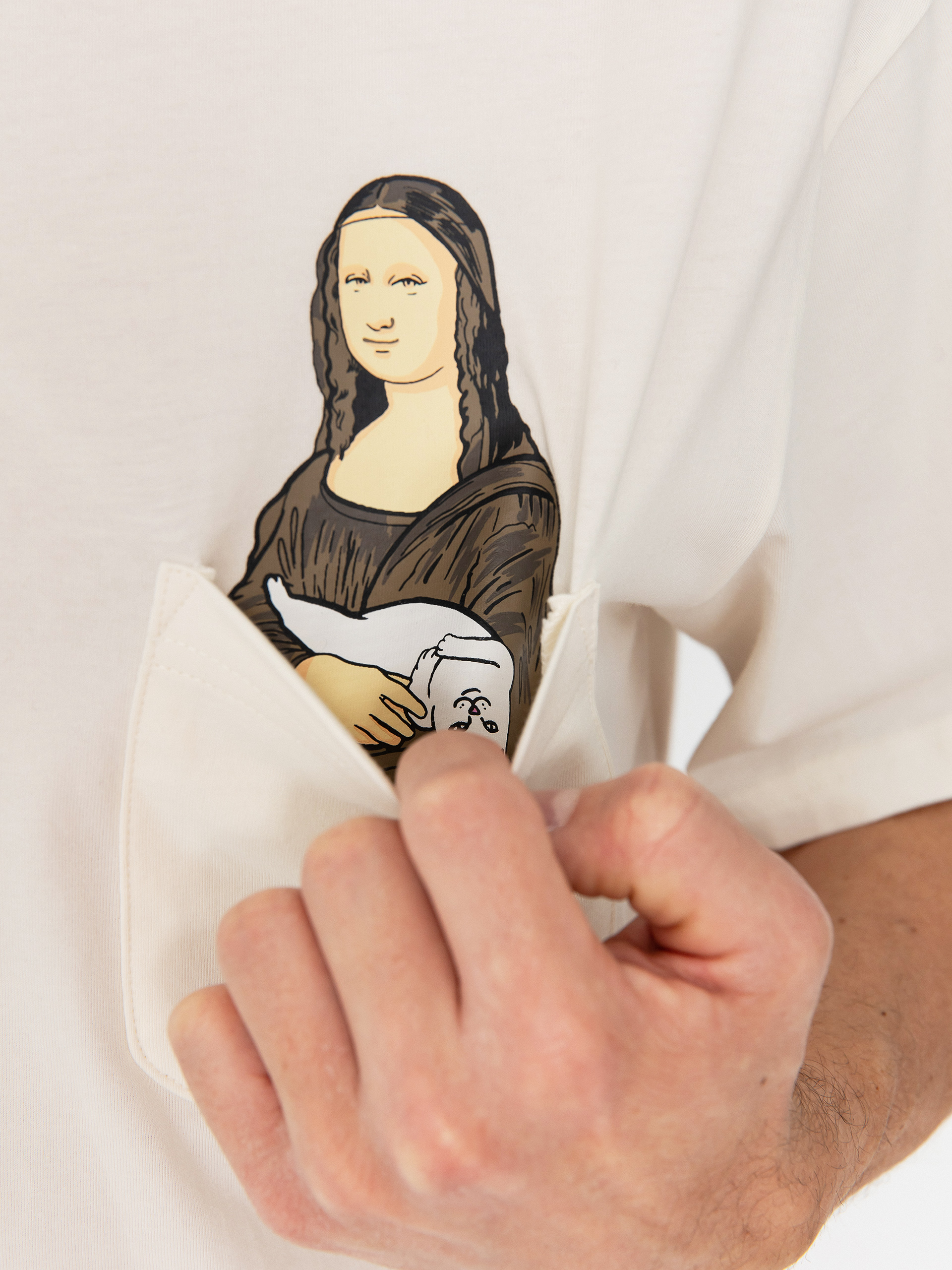 T-shirt RipNDip Nermalisa Pocket (bone)