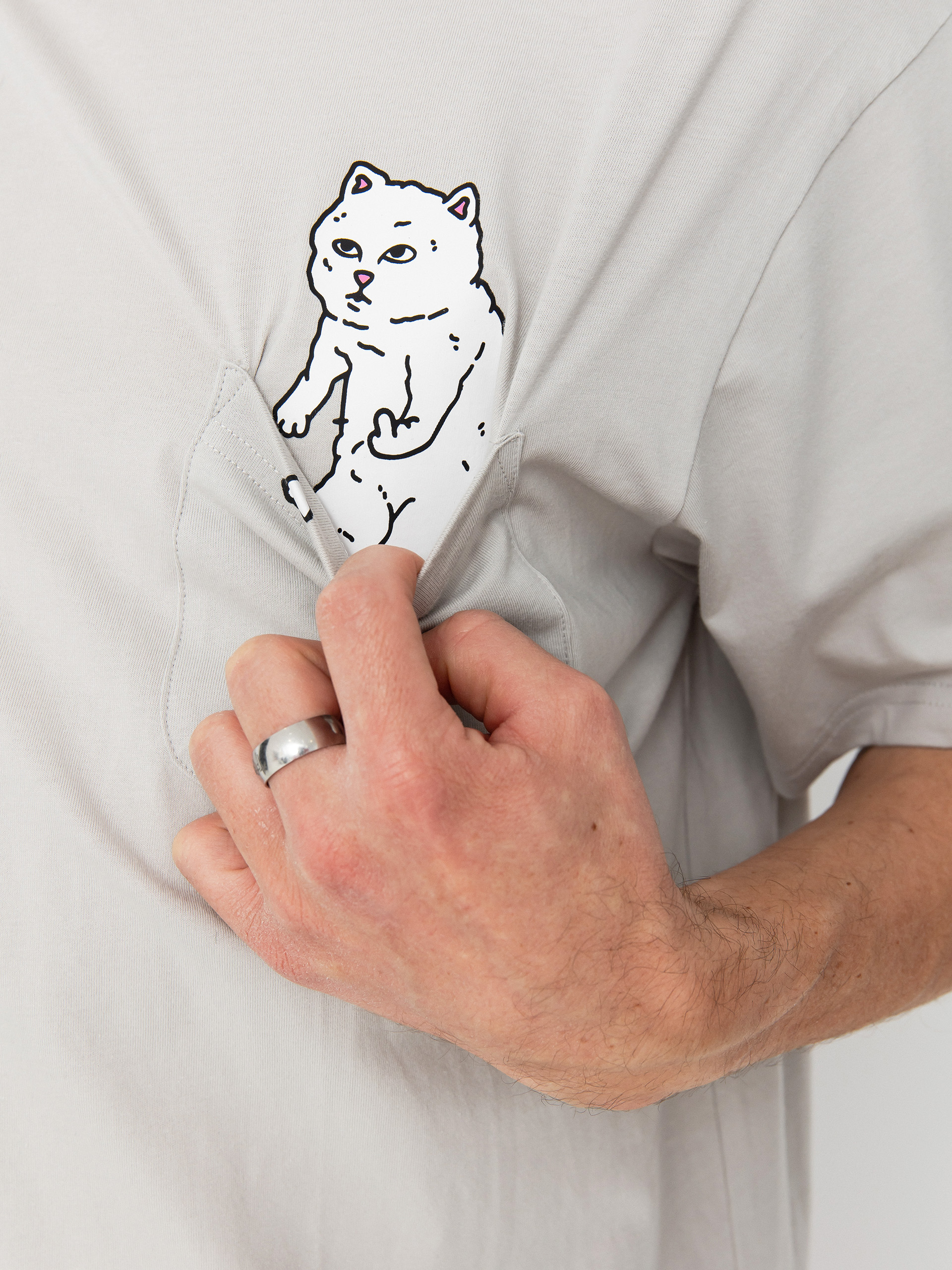 T-shirt RipNDip For Sale Pocket (grey)