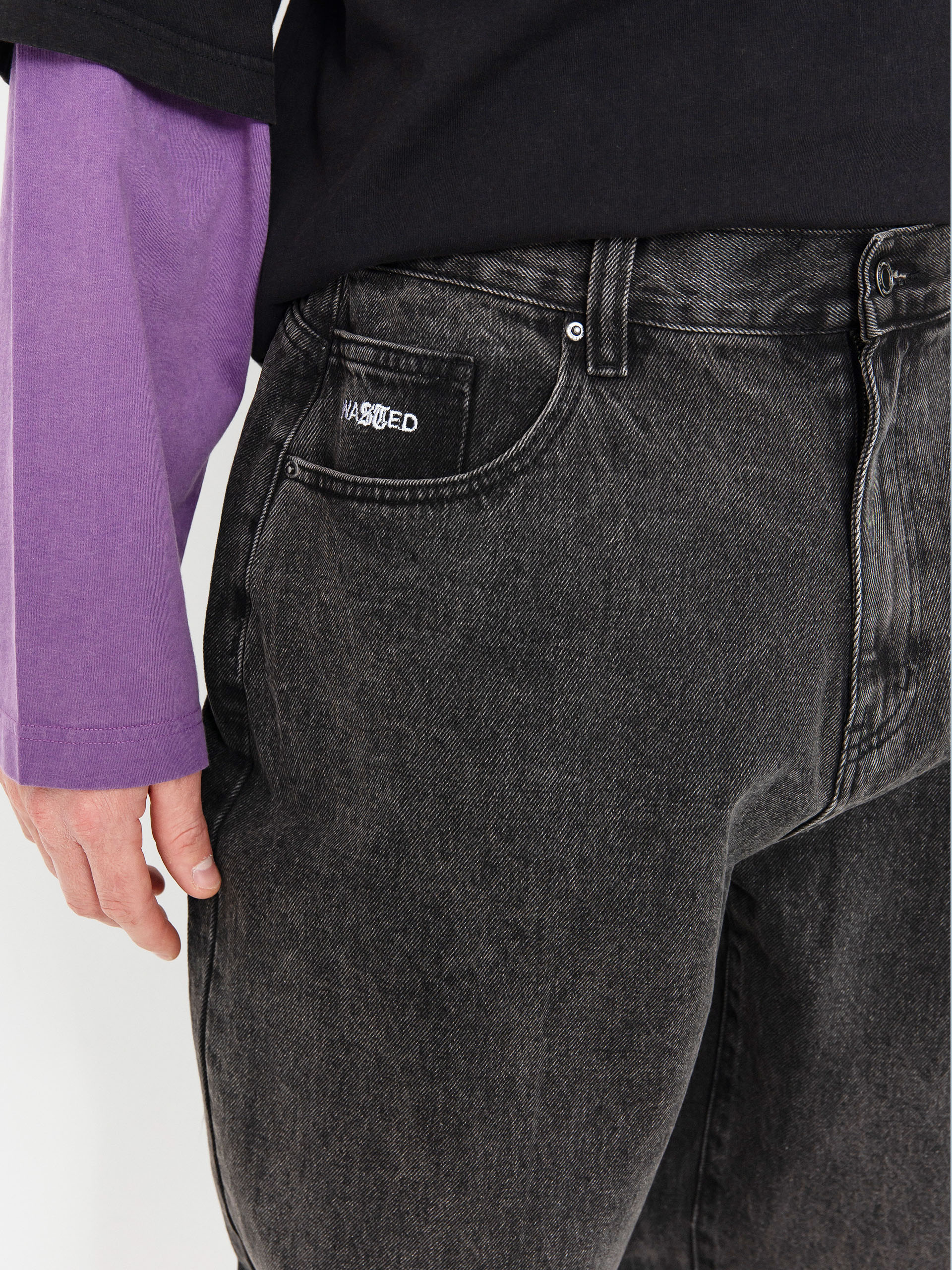 Spodnie Wasted Paris Signature Rod (faded black)