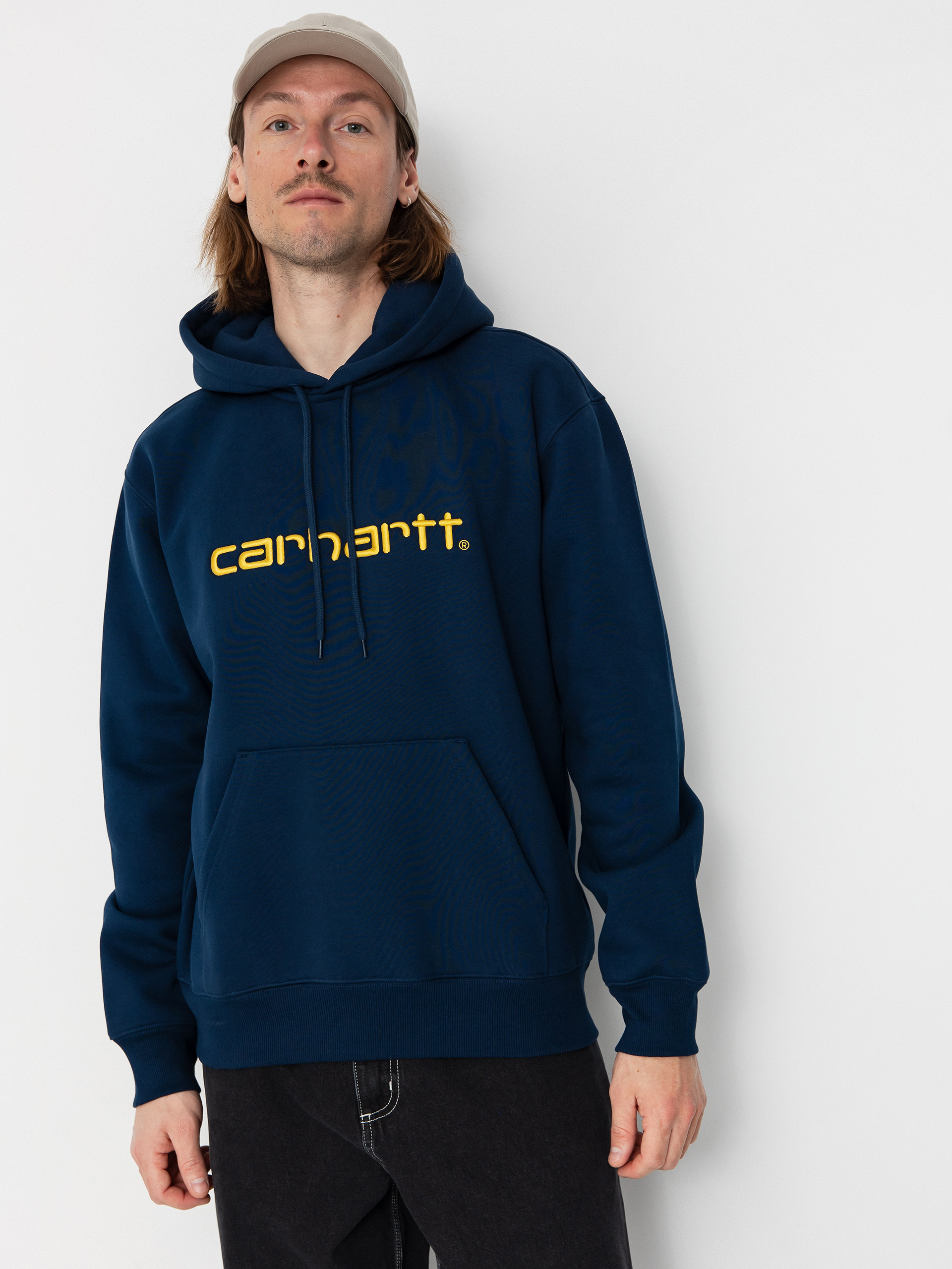 Bluza z kapturem Carhartt WIP Carhartt HD (ink/air yellow)