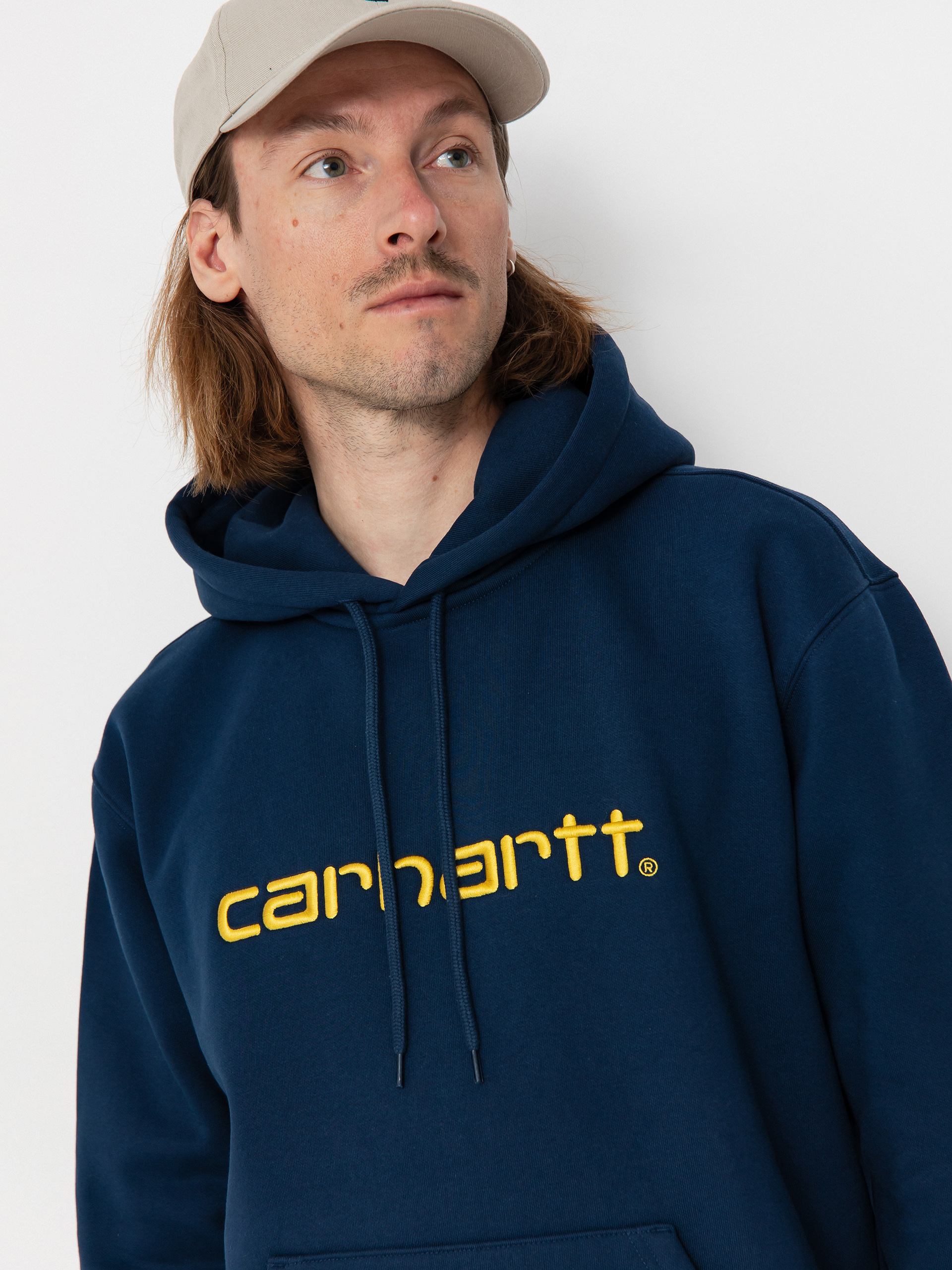 Bluza z kapturem Carhartt WIP Carhartt HD (ink/air yellow)