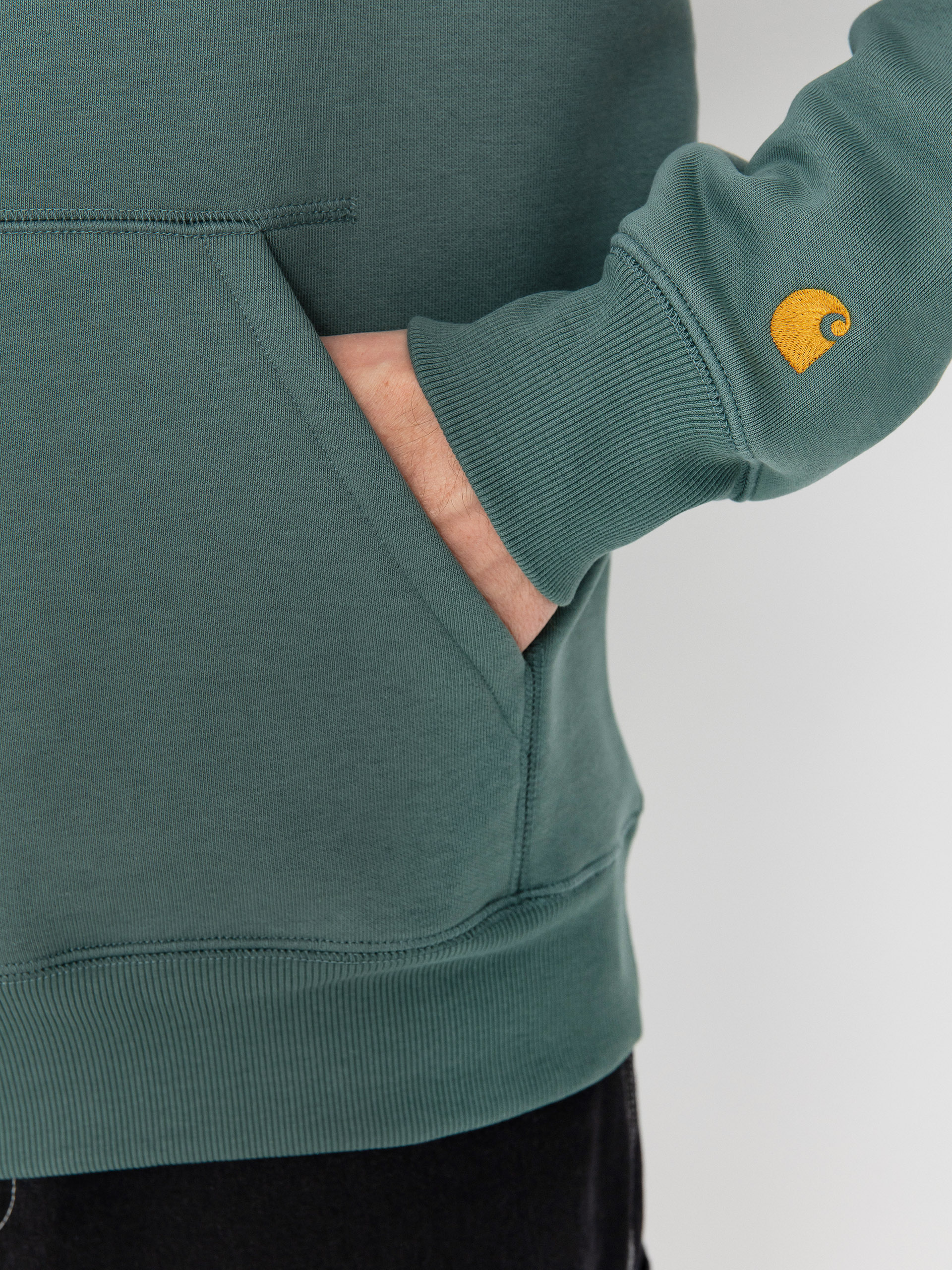 Bluza z kapturem Carhartt WIP Chase HD (silver pine/gold)