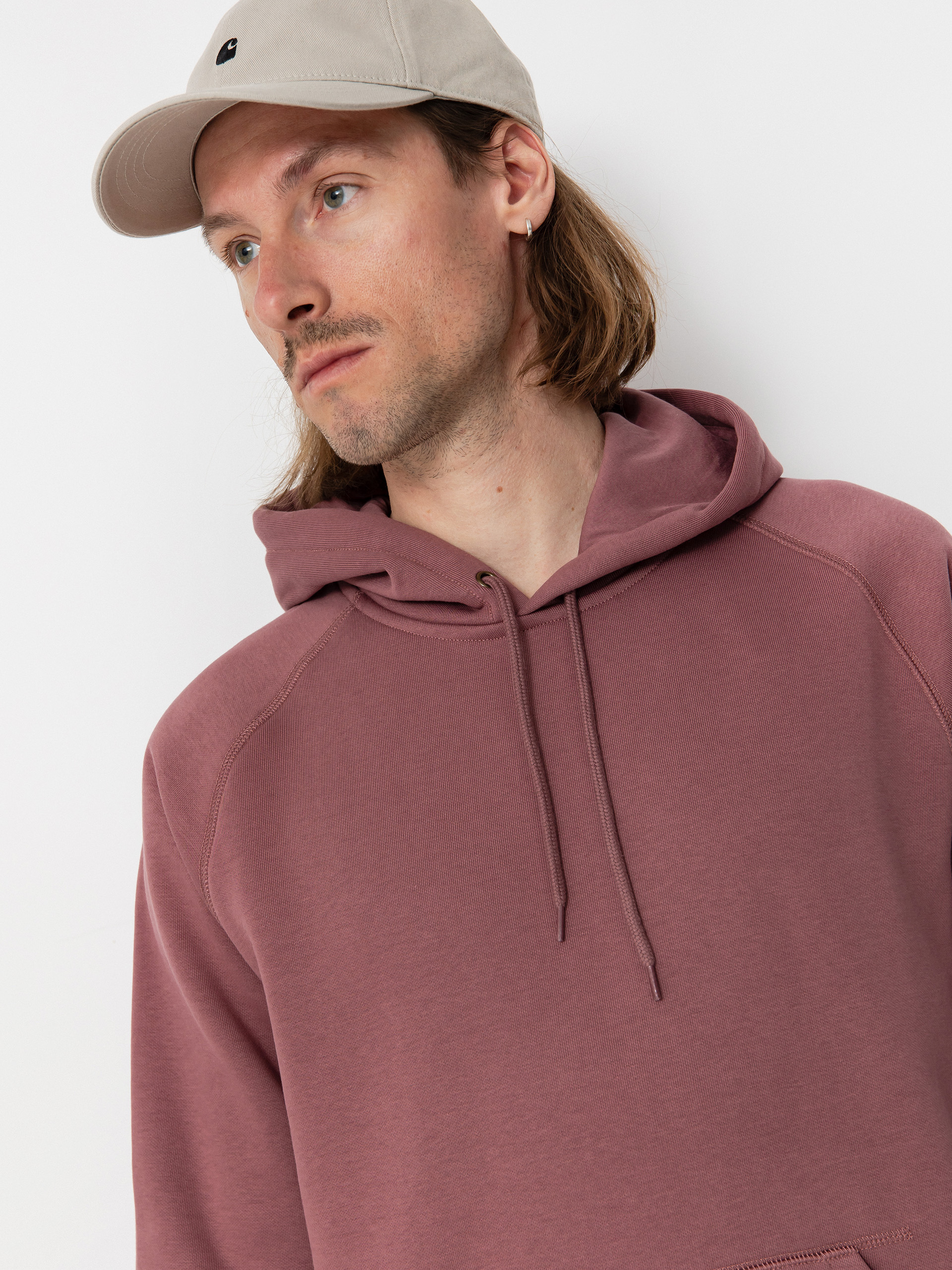 Bluza z kapturem Carhartt WIP Chase HD (dusky pink/gold)