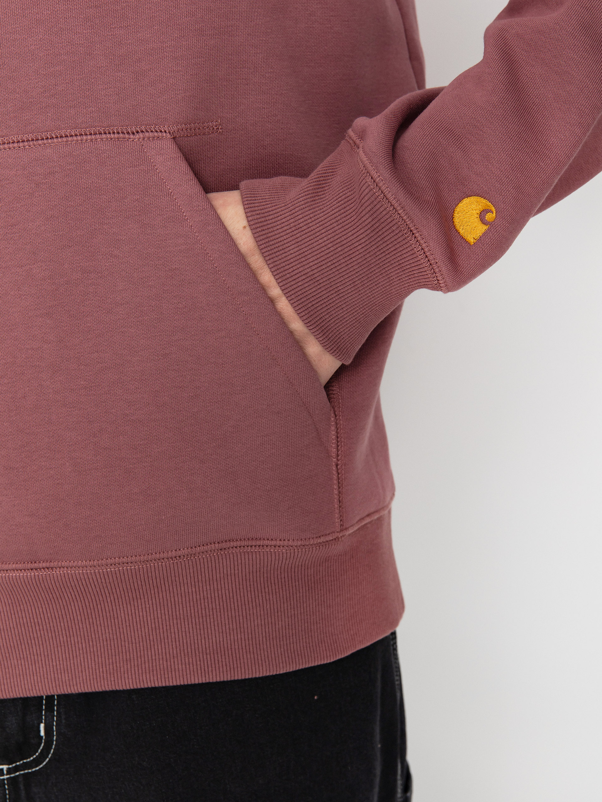 Bluza z kapturem Carhartt WIP Chase HD (dusky pink/gold)