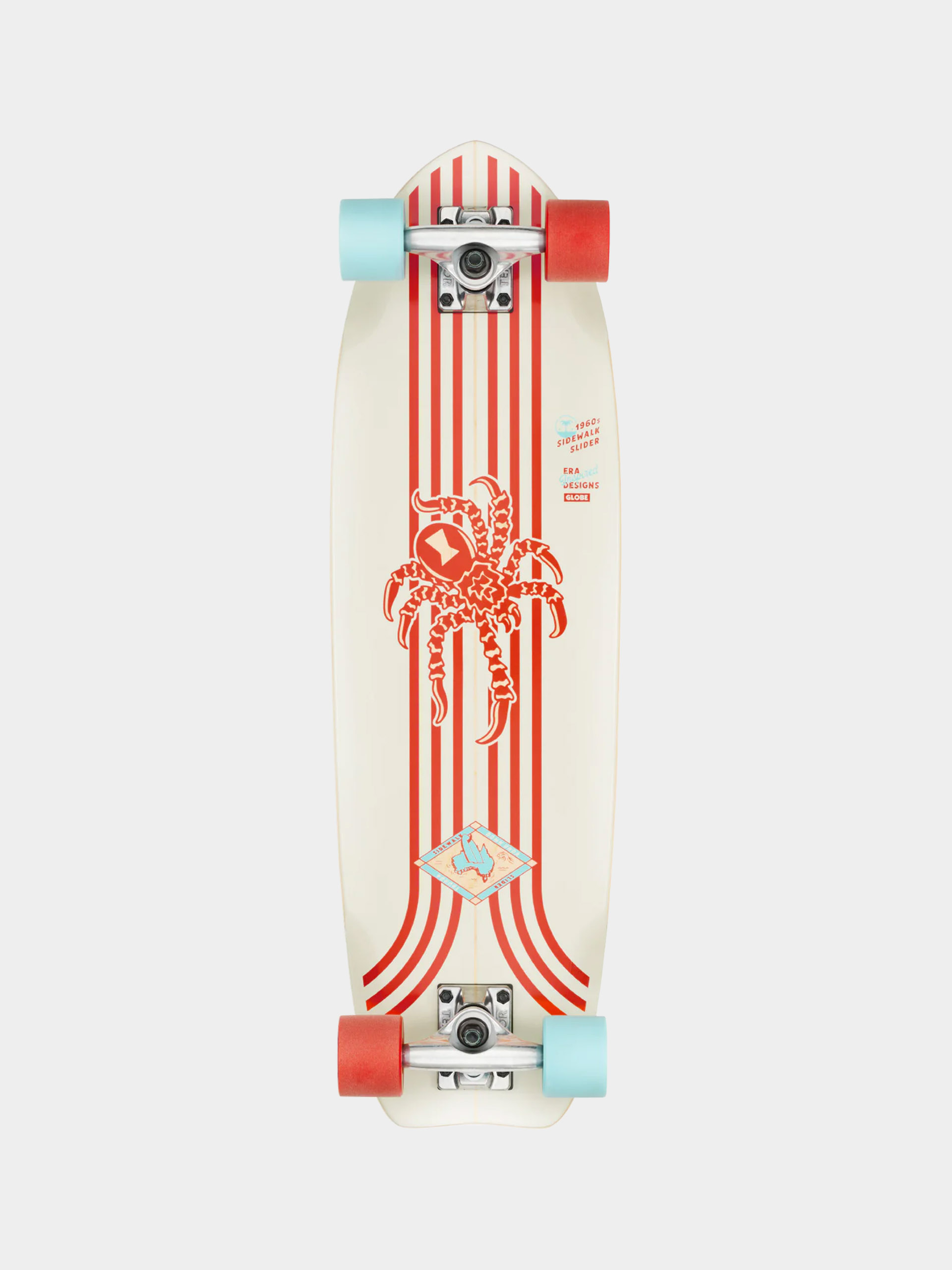 Deskorolka cruiser Globe Sidewalk Slider (red/spider)