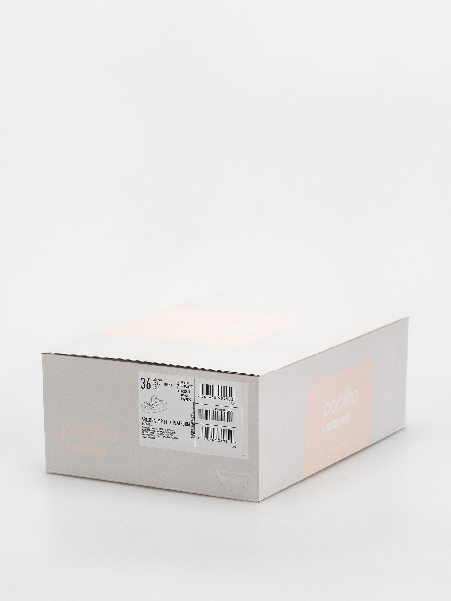 Klapki Birkenstock Arizona Flex Platform Vegan Narrow Wmn (eggshell)