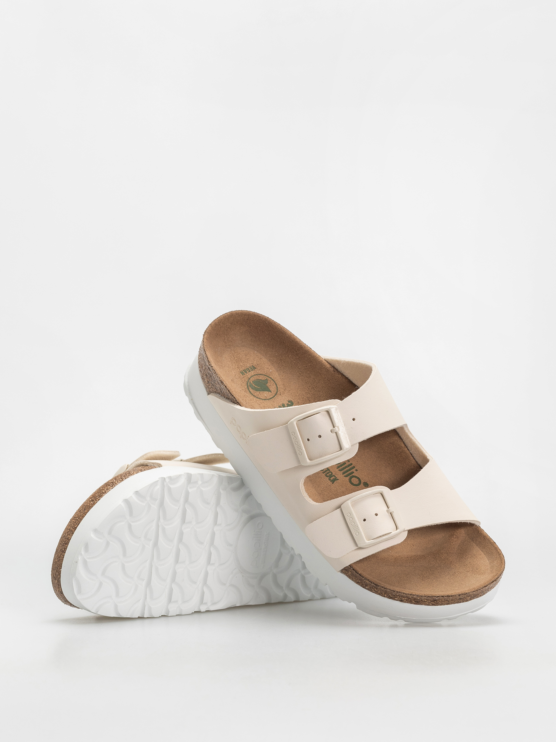 Klapki Birkenstock Arizona Flex Platform Vegan Narrow Wmn (eggshell)