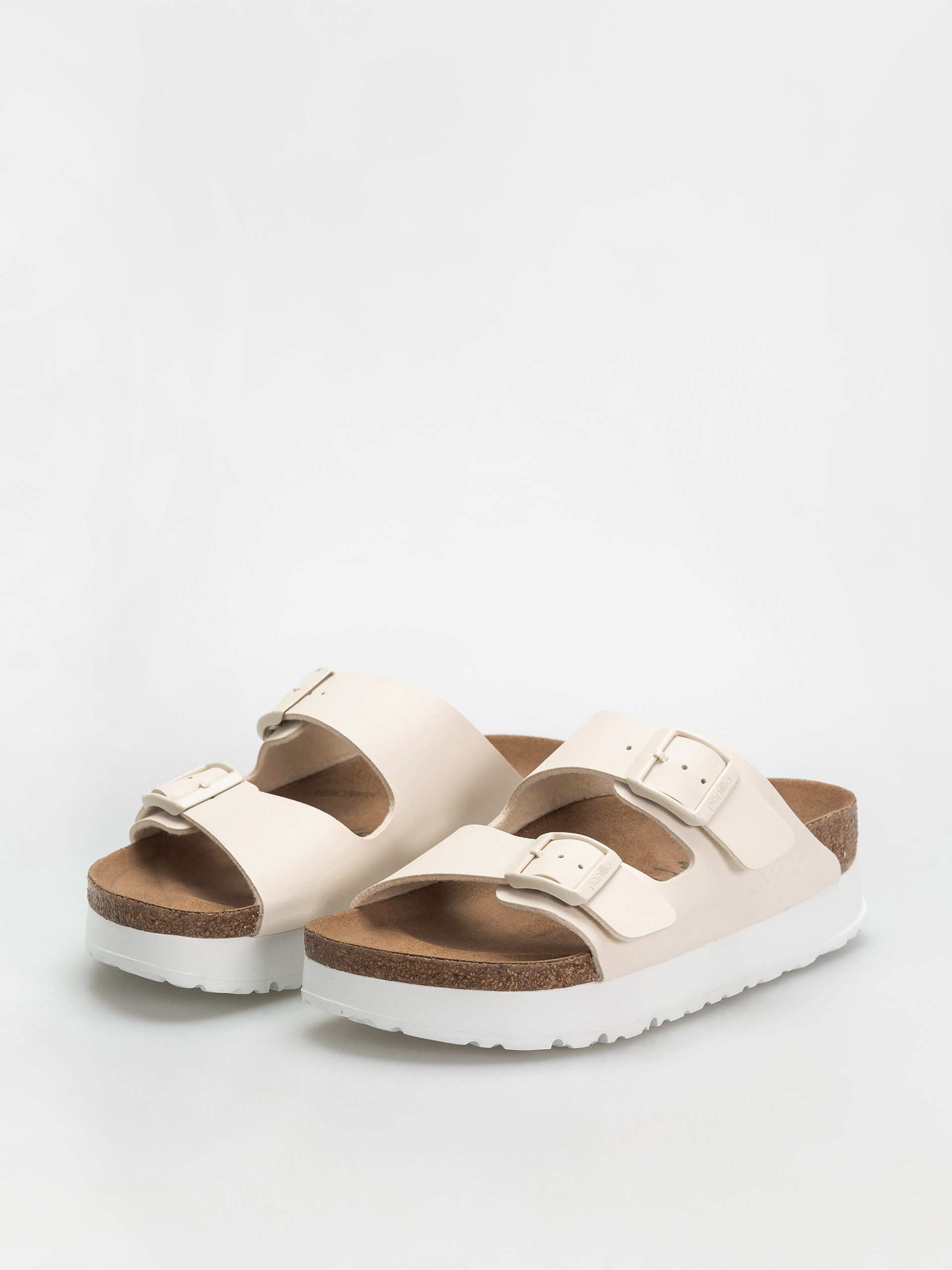 Klapki Birkenstock Arizona Flex Platform Vegan Narrow Wmn (eggshell)
