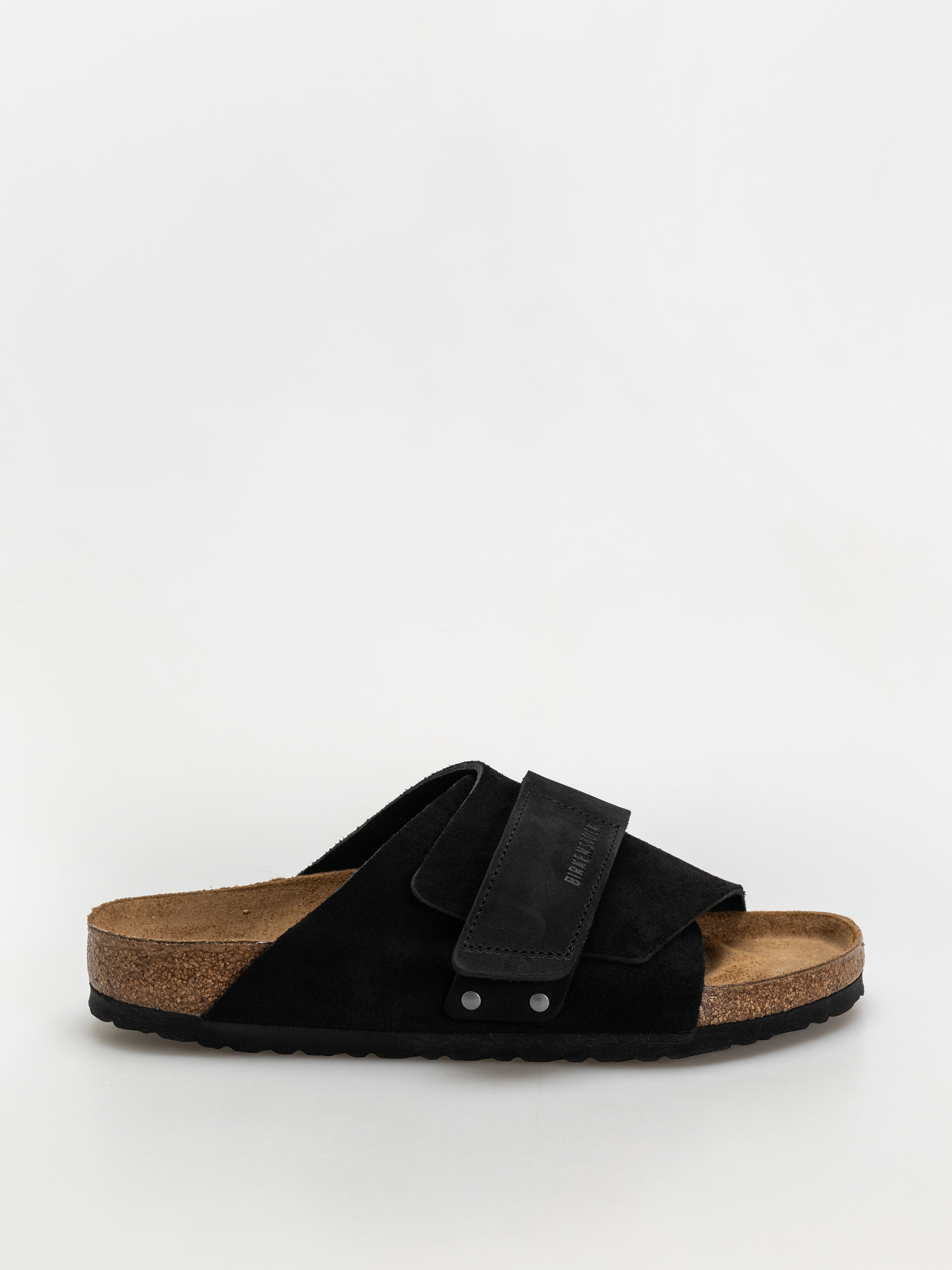 Klapki Birkenstock Kyoto Nubuck Suede Leather Regular (black)