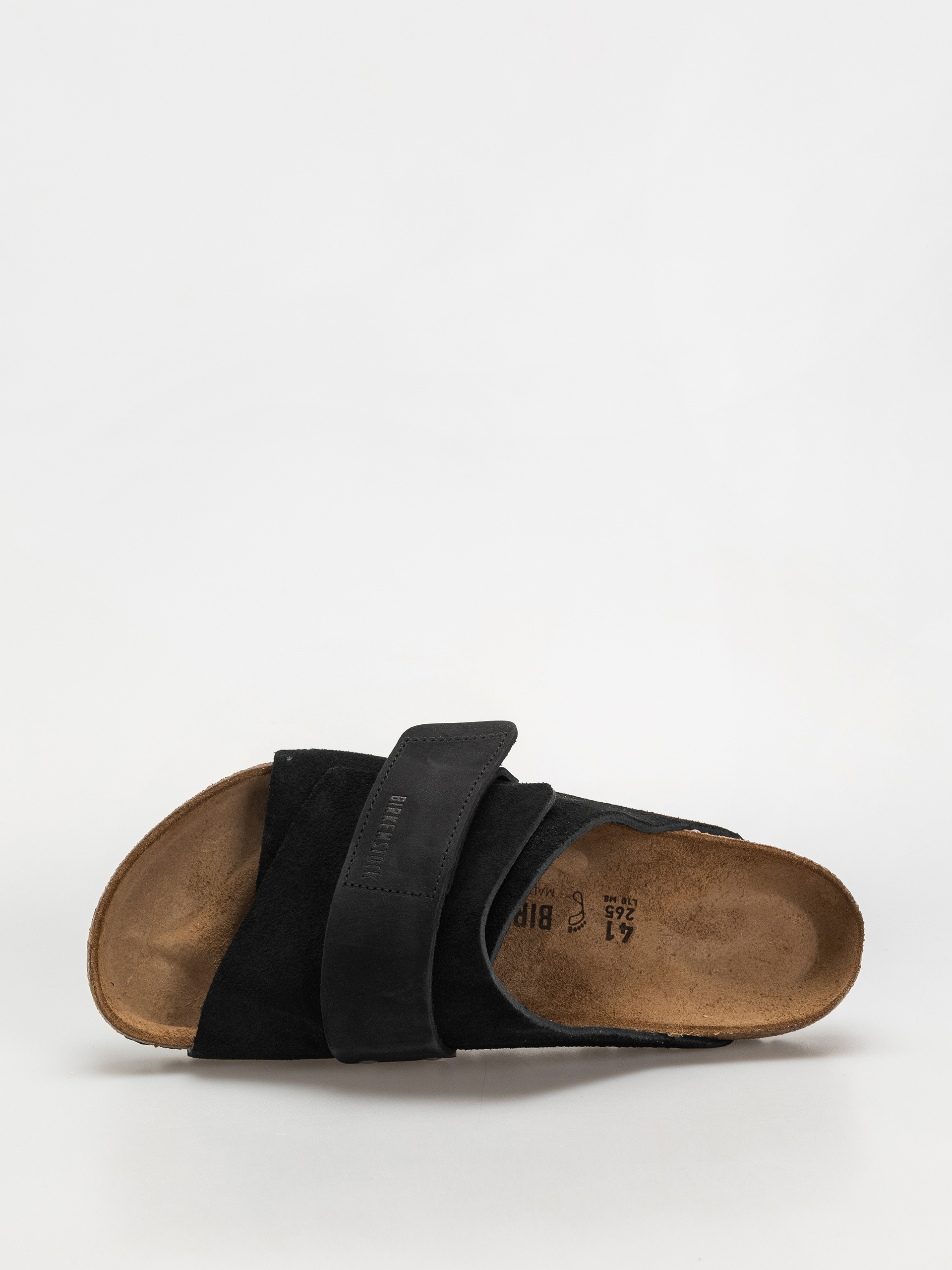Klapki Birkenstock Kyoto Nubuck Suede Leather Regular (black)